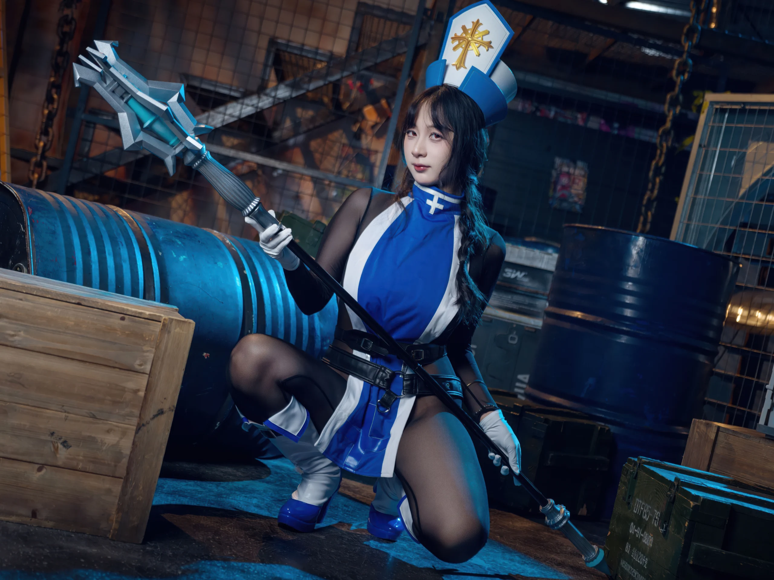 浅安安 – Nikke胜利女神 梅登·冰玫瑰 [84P]插图5