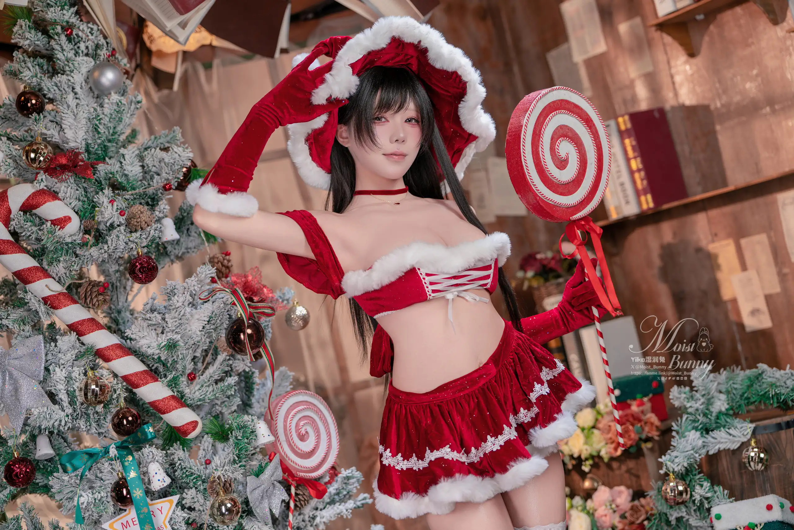 咬一口兔娘(黏黏团子兔) – 魔法圣诞星 [127P]插图1