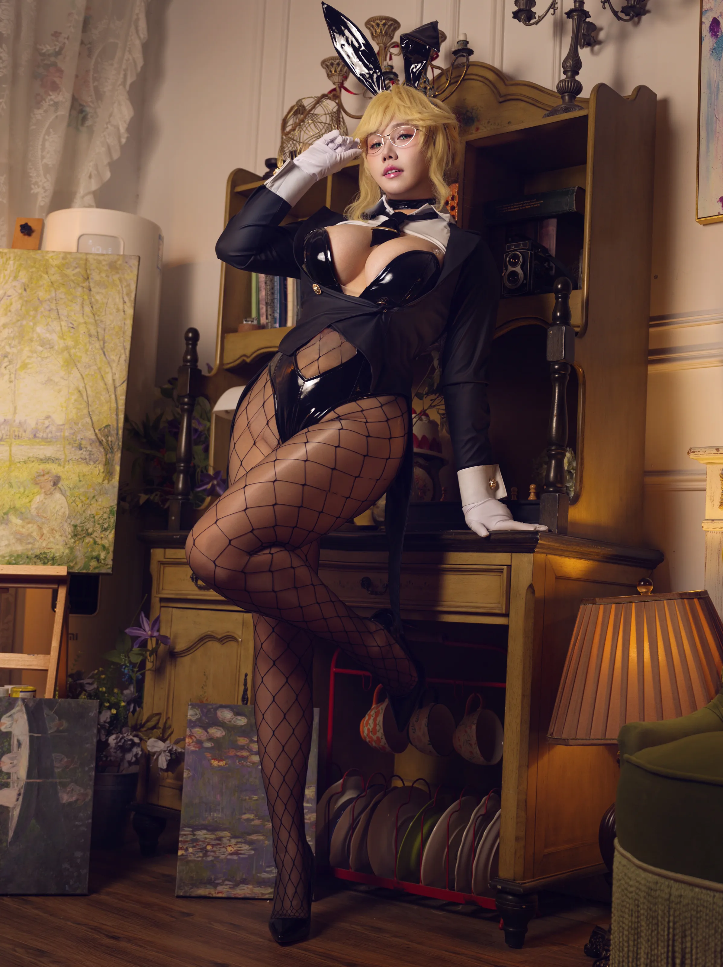 麻花酱 – 胜利女神 妮姬 爱德 兔女郎 [33P]插图2