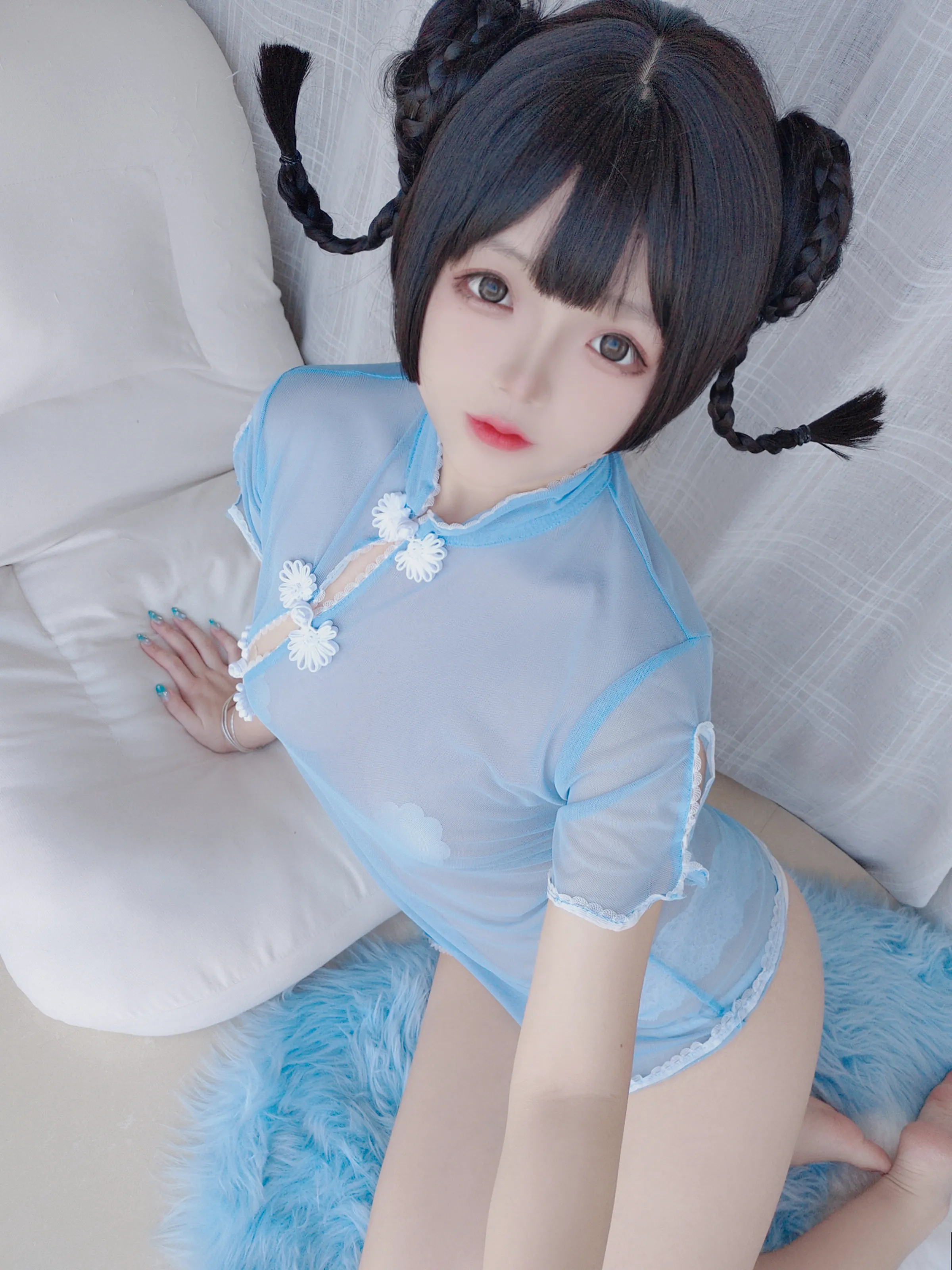 日奈娇 - 透明旗袍自拍 [50P]|图集秀