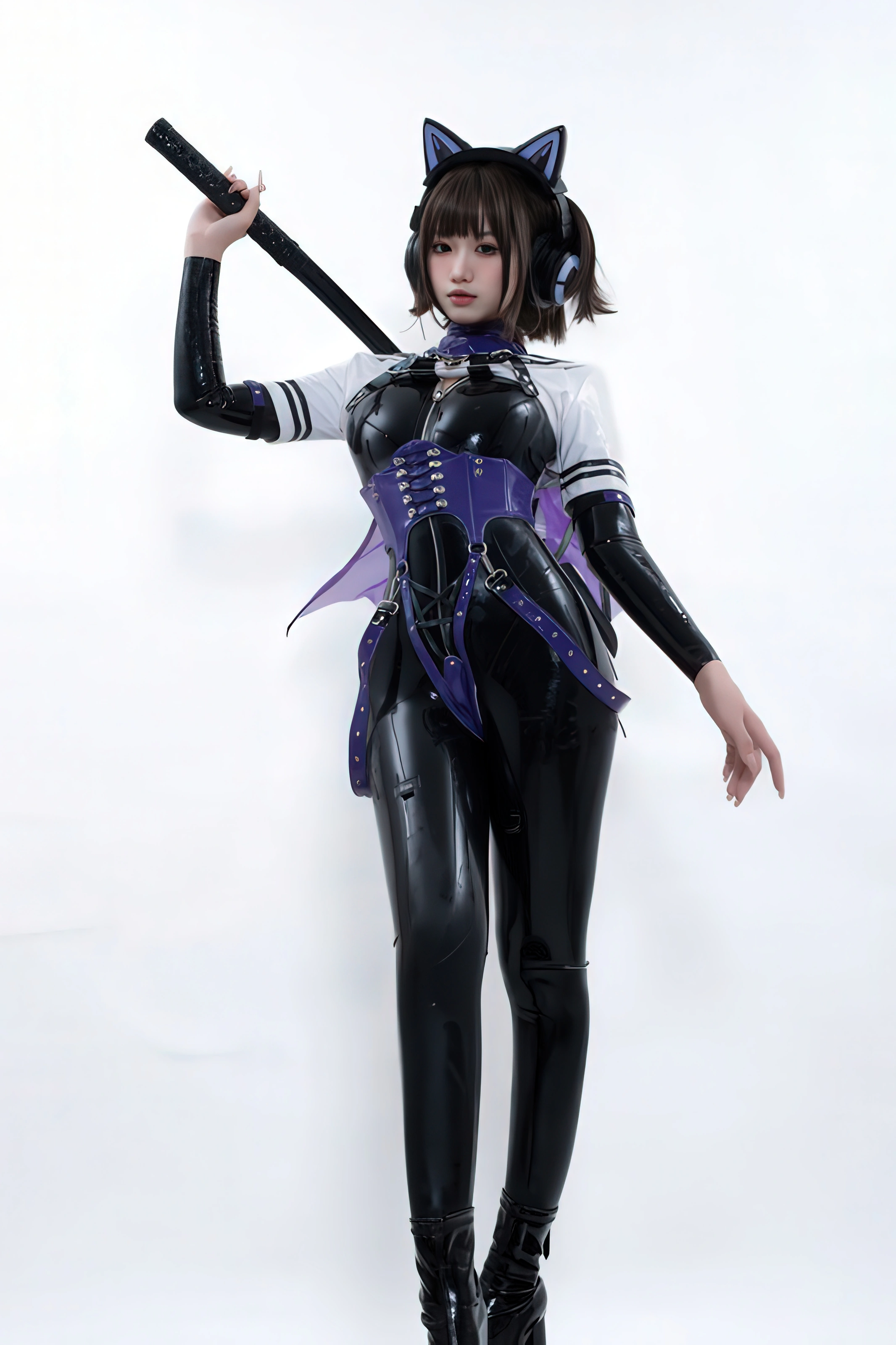 柒柒要乖哦 – 白棚胶衣 [78P]插图3