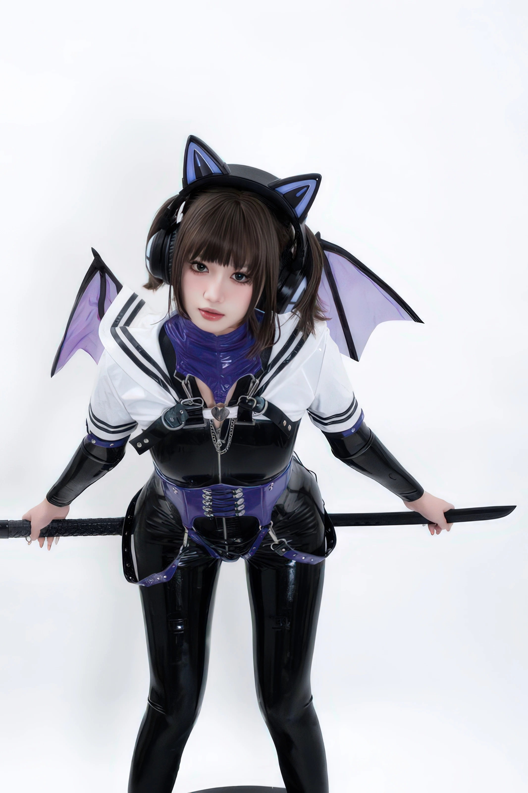 柒柒要乖哦 – 白棚胶衣 [78P]插图5