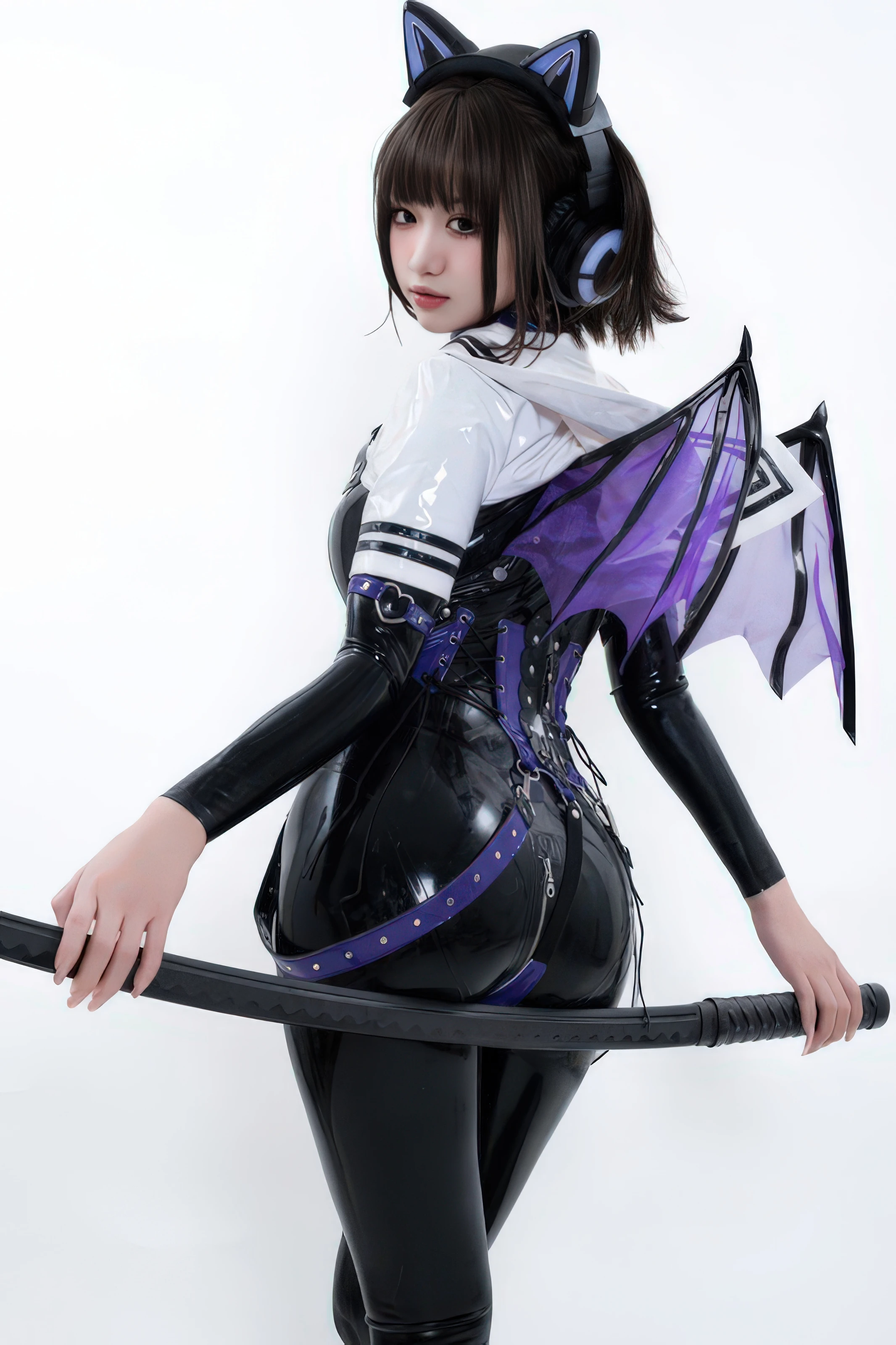 柒柒要乖哦 – 白棚胶衣 [78P]插图6