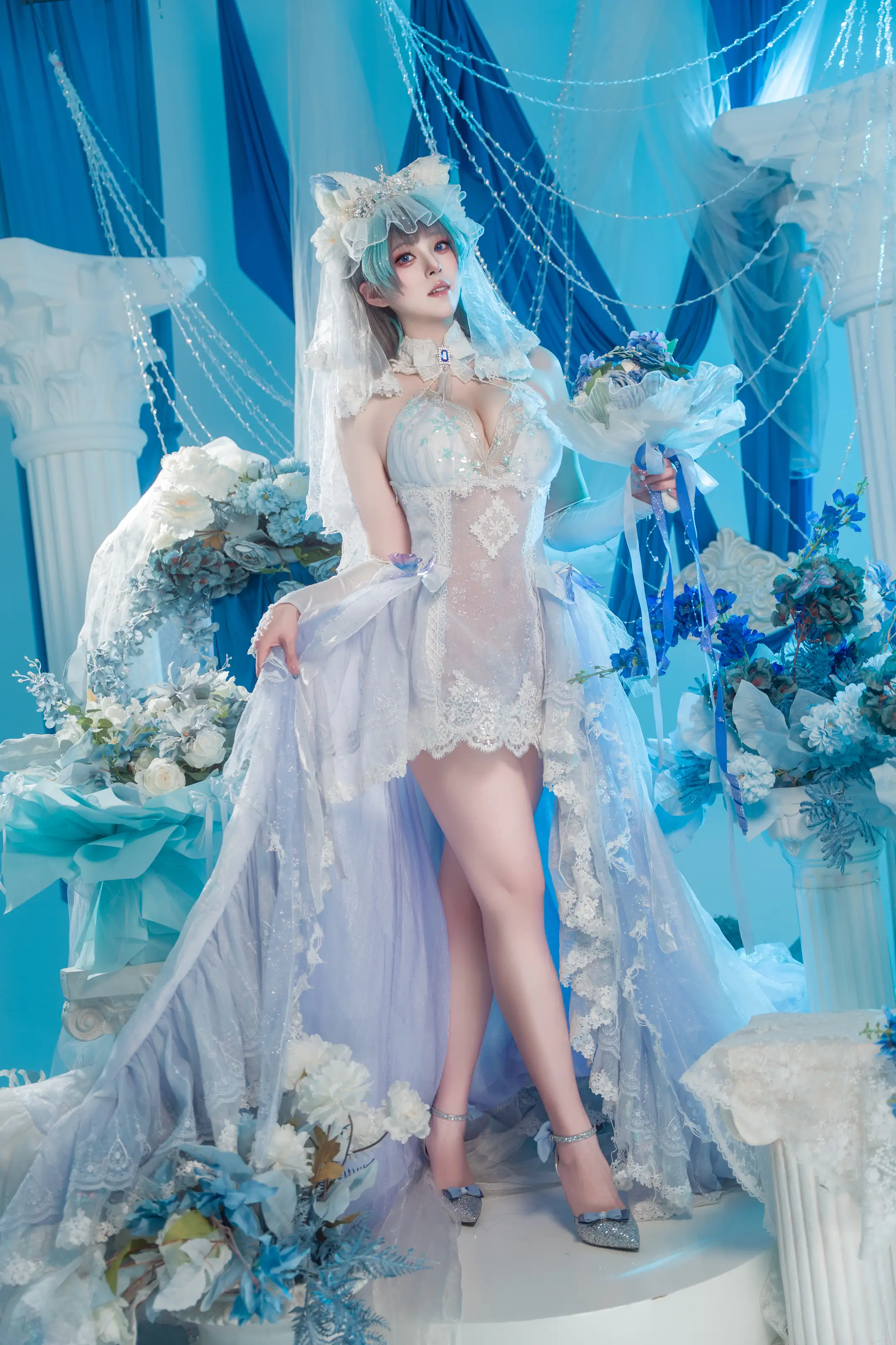 Natsuko夏夏子 – 柴郡婚纱 [70P]插图1