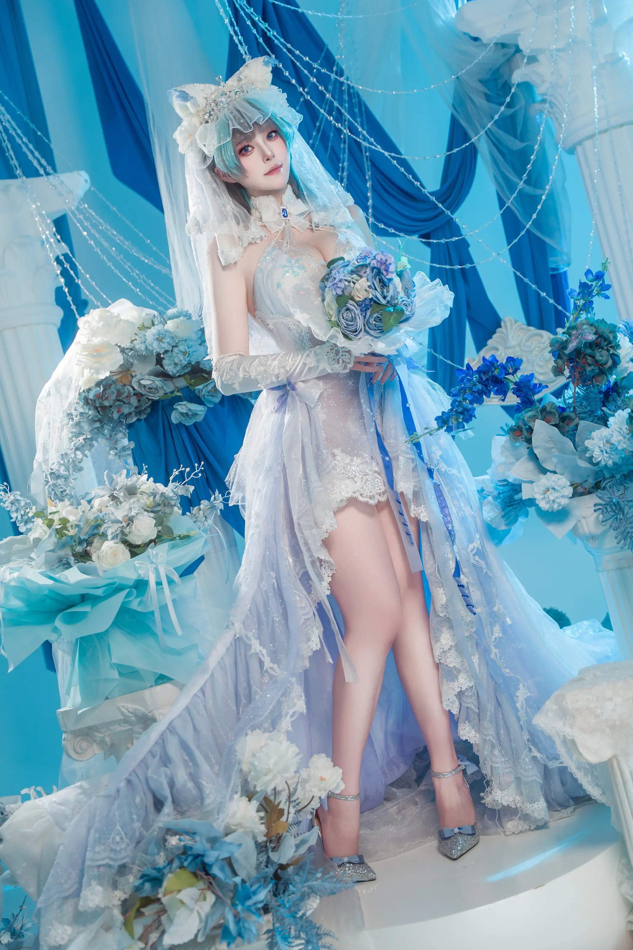 Natsuko夏夏子 – 柴郡婚纱 [70P]插图2