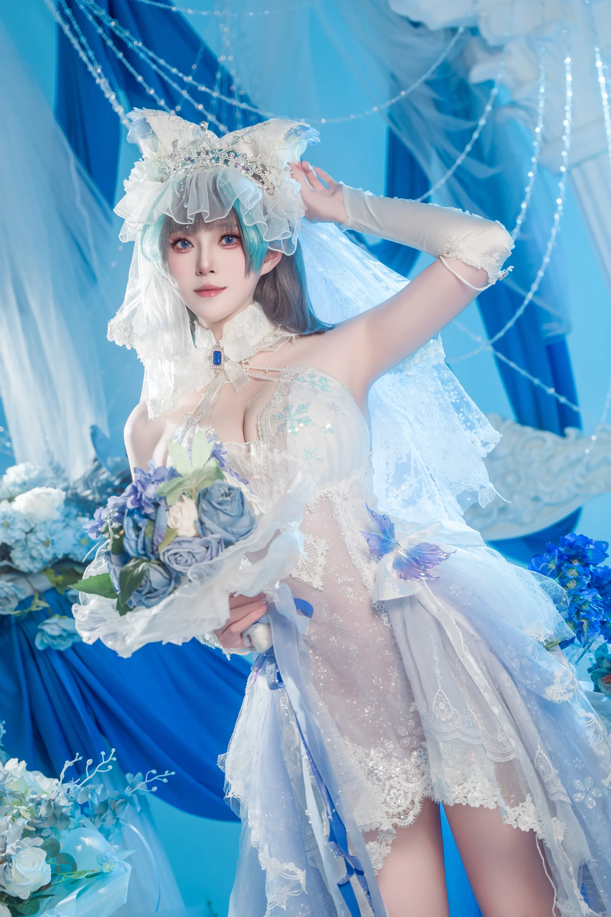 Natsuko夏夏子 – 柴郡婚纱 [70P]插图3