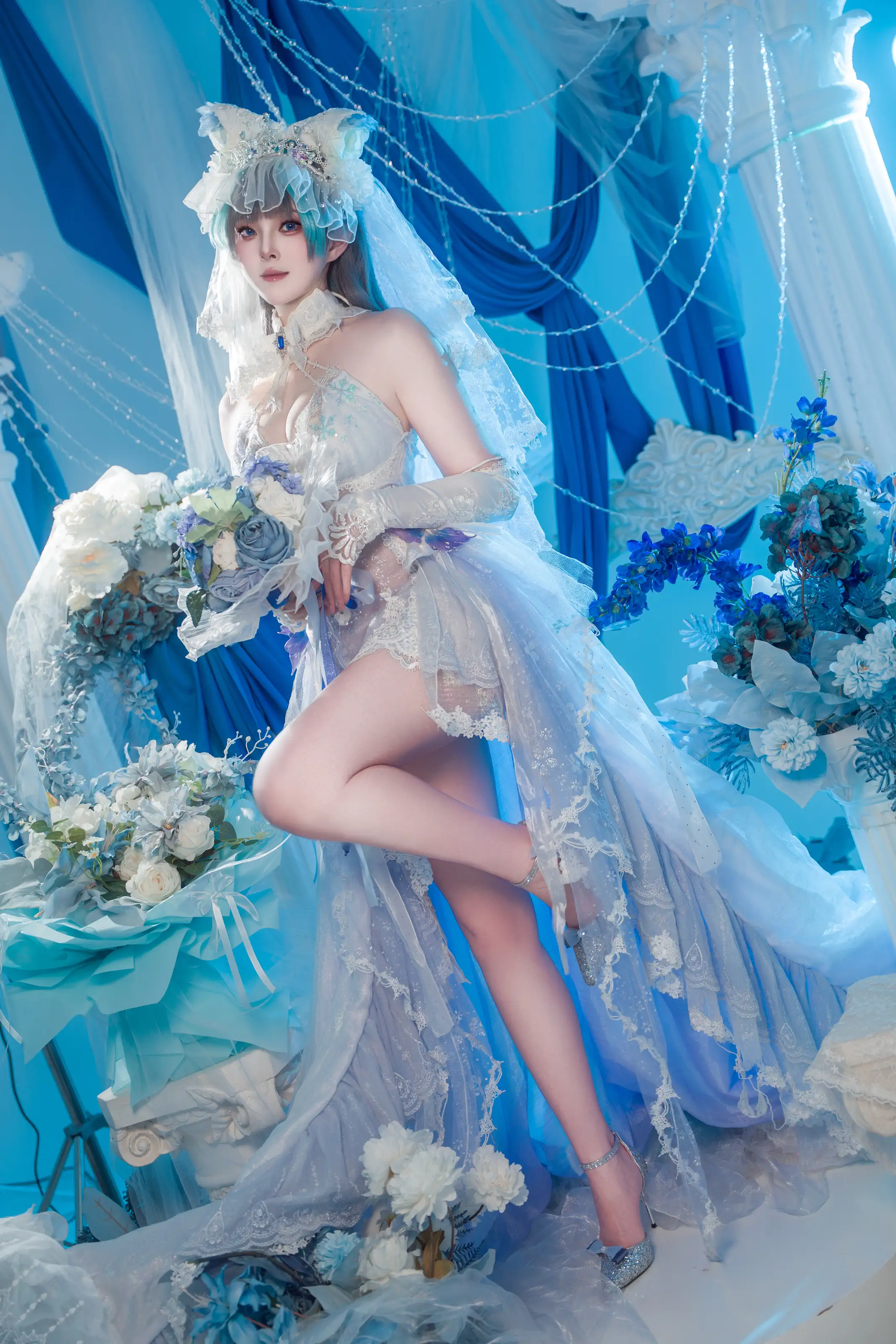 Natsuko夏夏子 – 柴郡婚纱 [70P]插图4