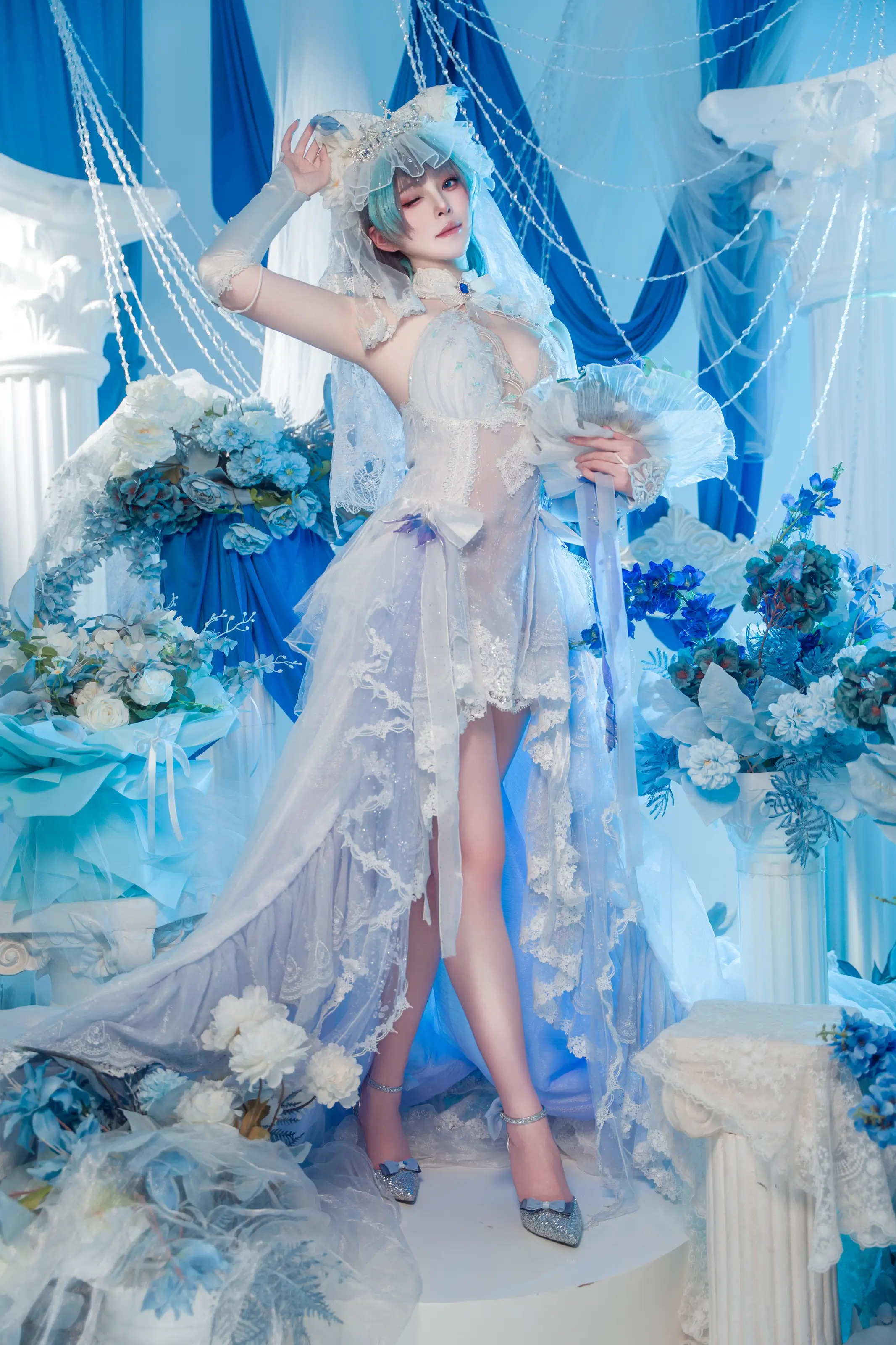 Natsuko夏夏子 – 柴郡婚纱 [70P]插图6