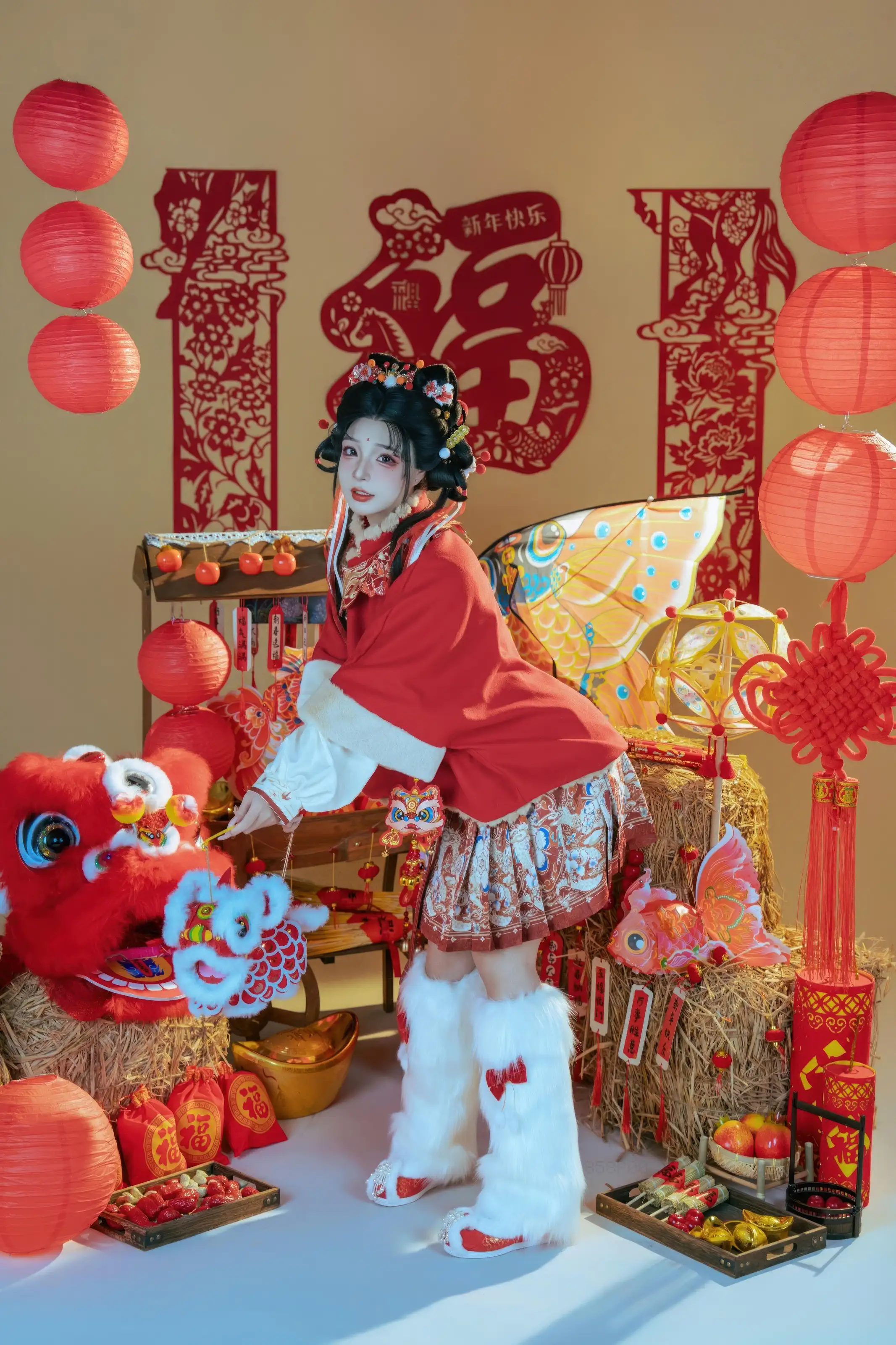 yuuhui玉汇 – 2026新春特辑 醒狮少女[127P]插图1