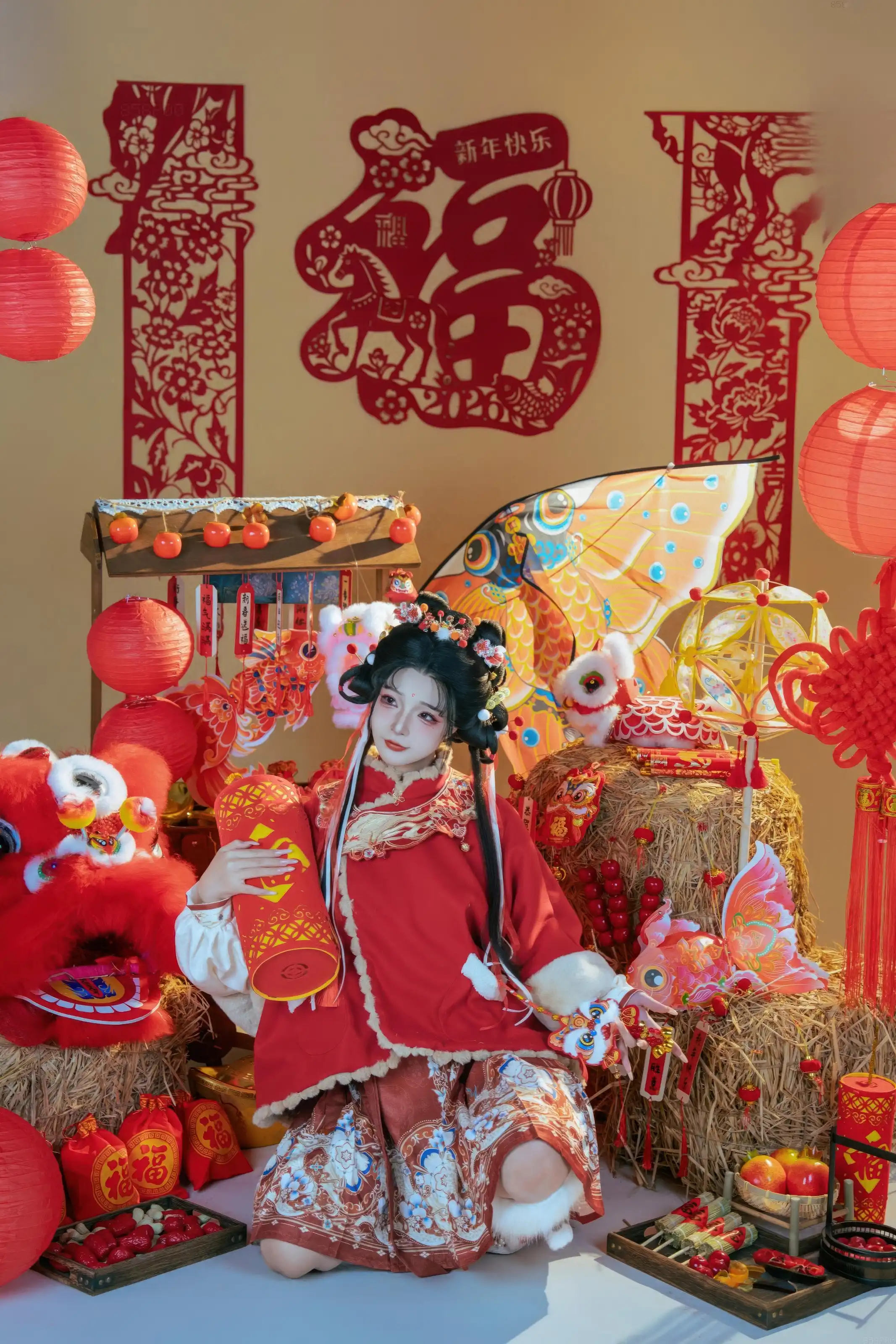 yuuhui玉汇 – 2026新春特辑 醒狮少女[127P]插图5