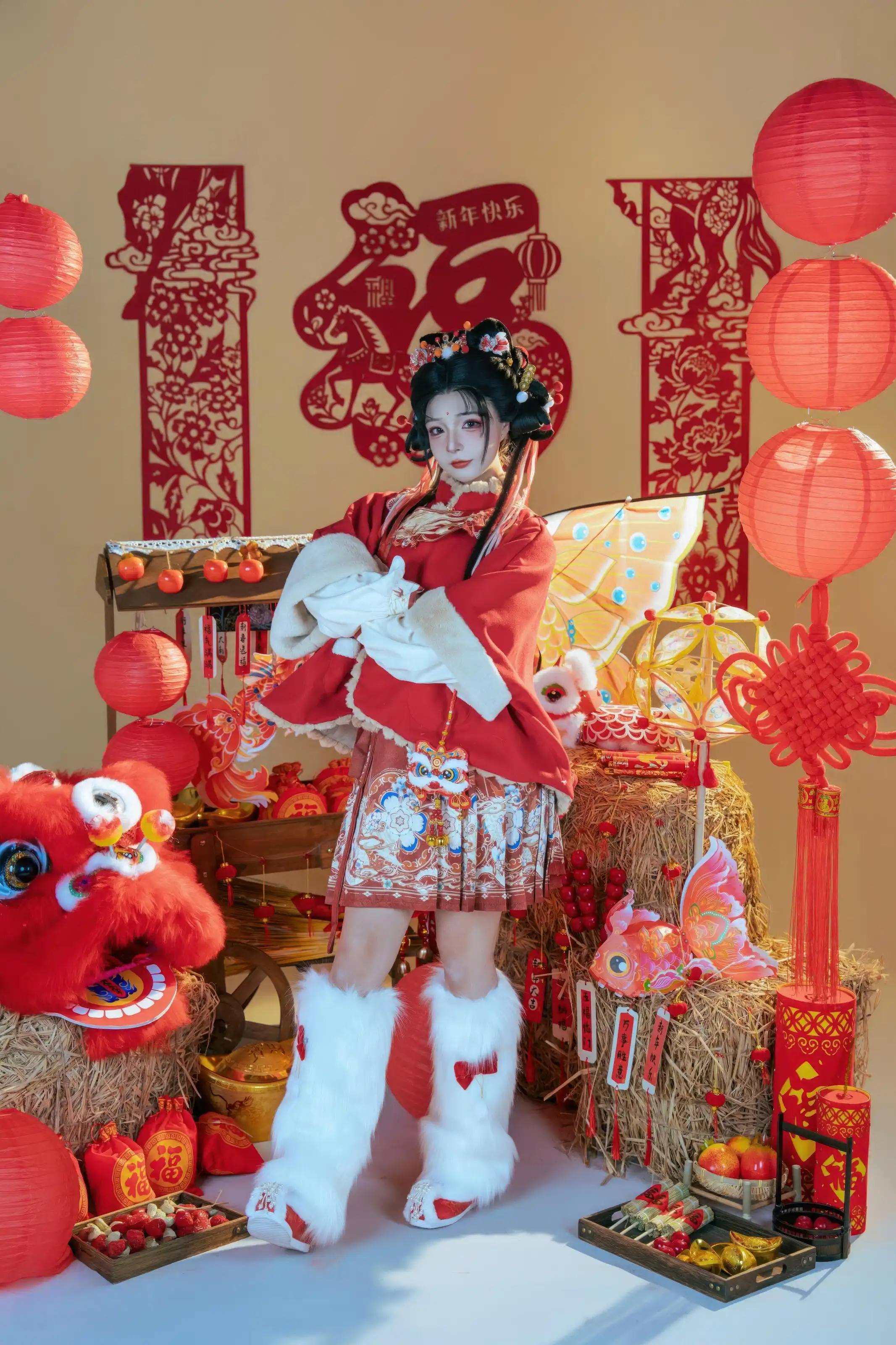 yuuhui玉汇 – 2026新春特辑 醒狮少女[127P]插图6