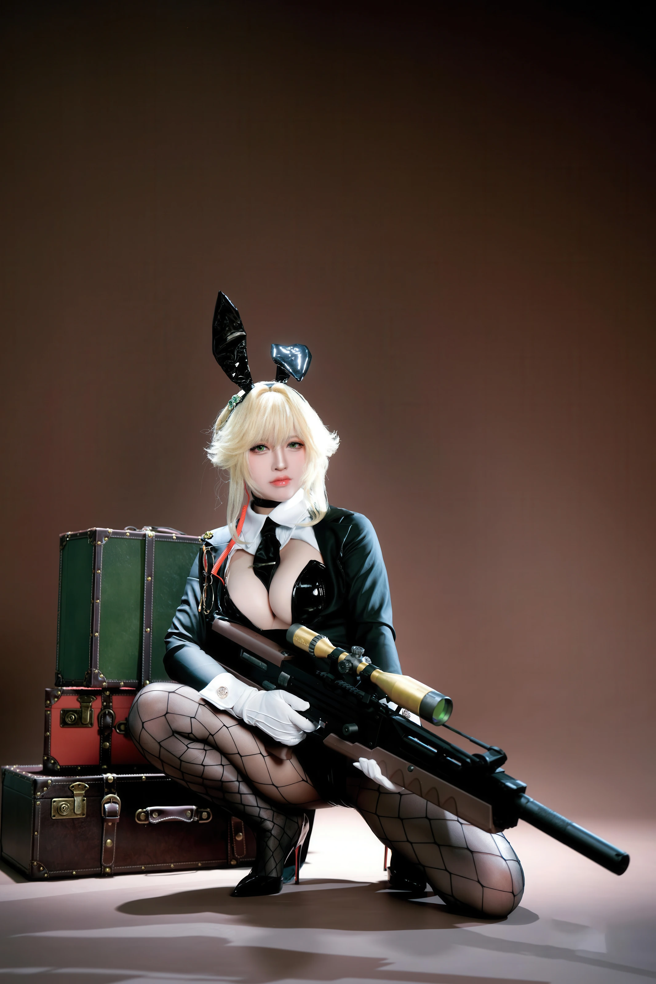 半半子 – Nikke胜利女神 爱德兔女郎 愛德ェントバニー [62P]插图2