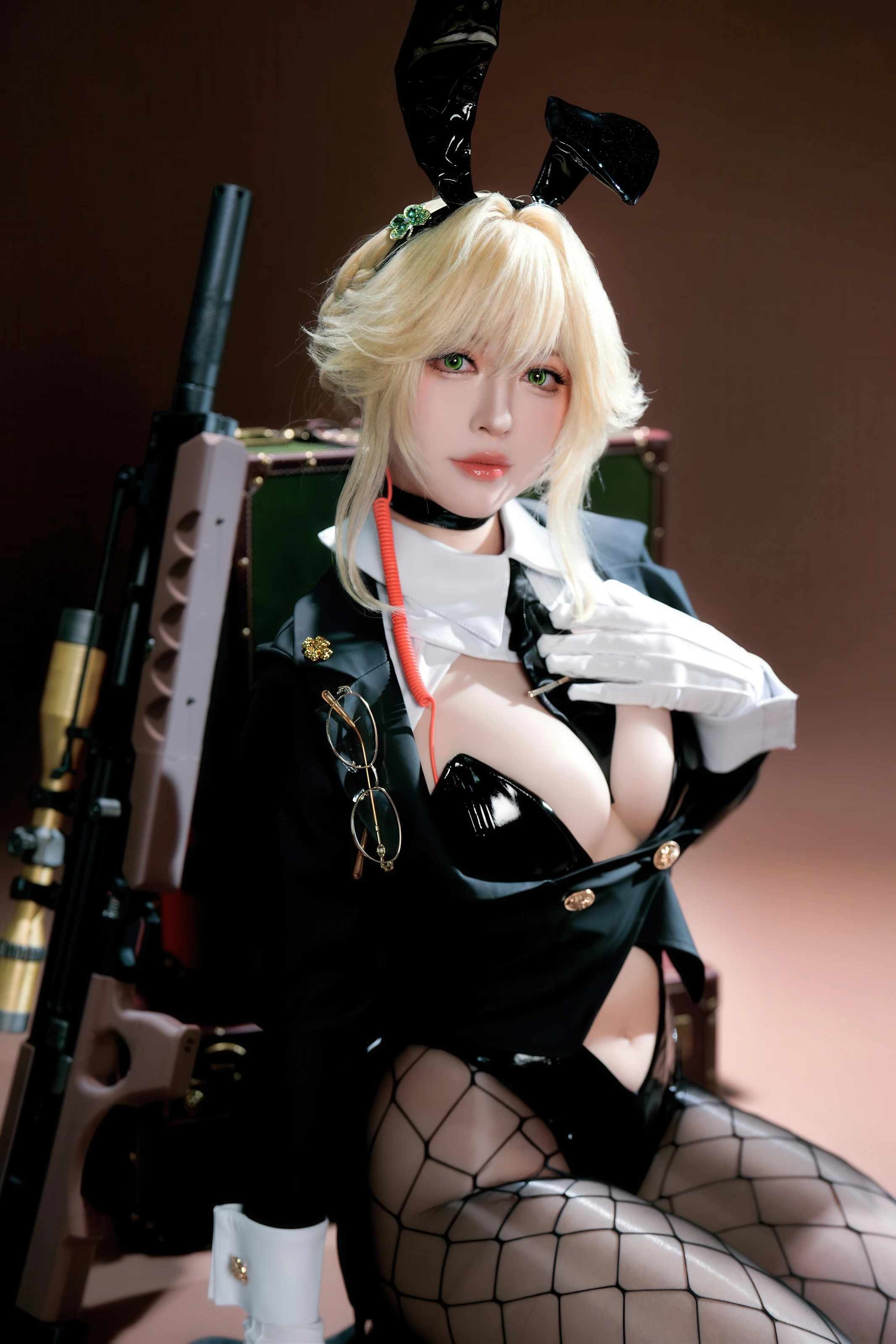 半半子 – Nikke胜利女神 爱德兔女郎 愛德ェントバニー [62P]插图5