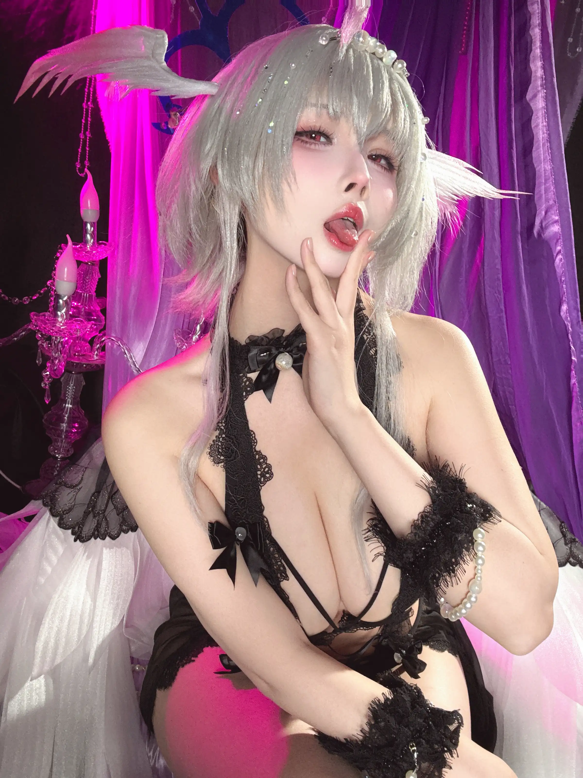 rioko凉凉子 – 碧蓝航线 珍珠号 魔堡中的堕天使 [20P]插图5