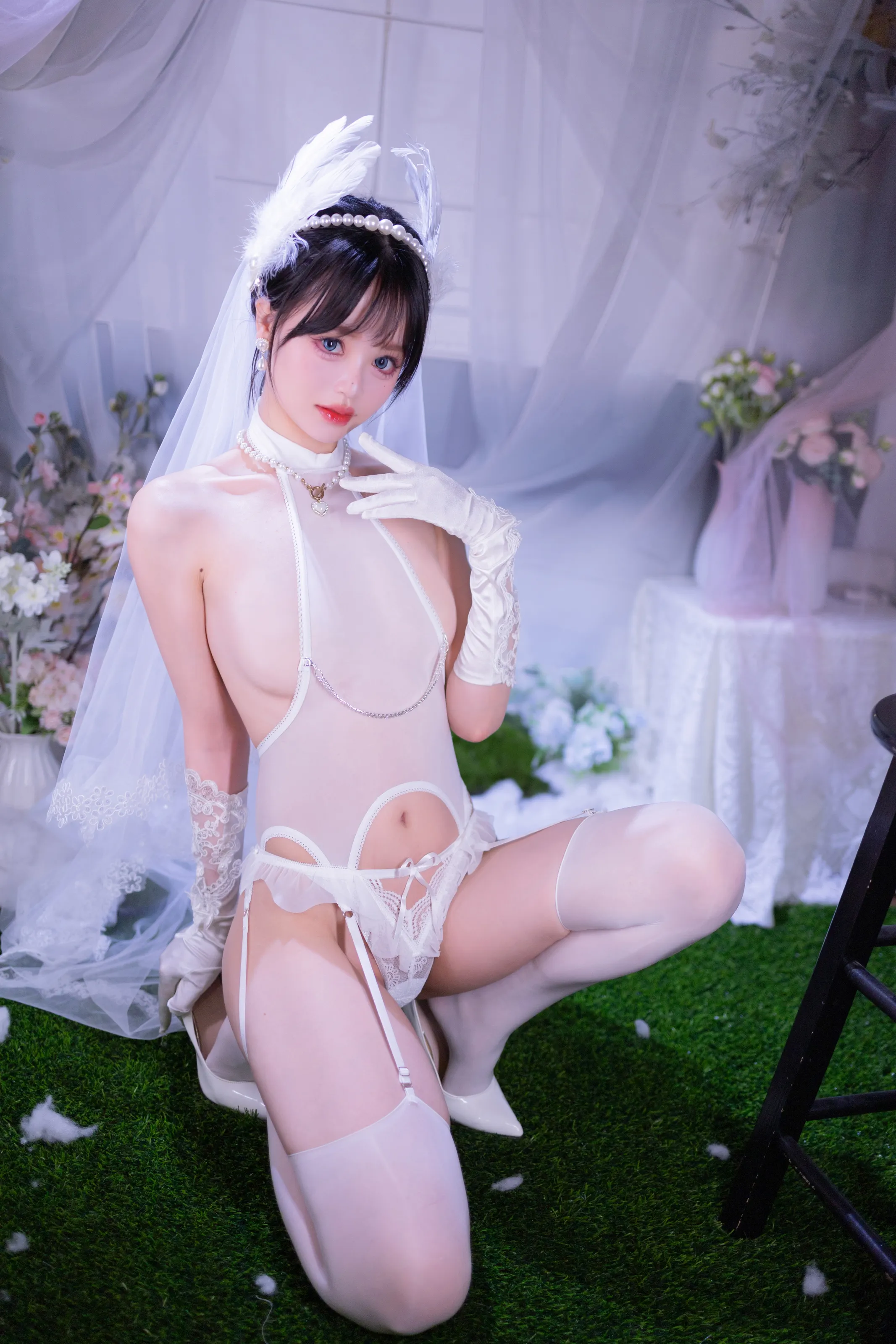 ♈ 星黛鹿鹿i – 白丝花嫁 【50P】【丽人丝语】