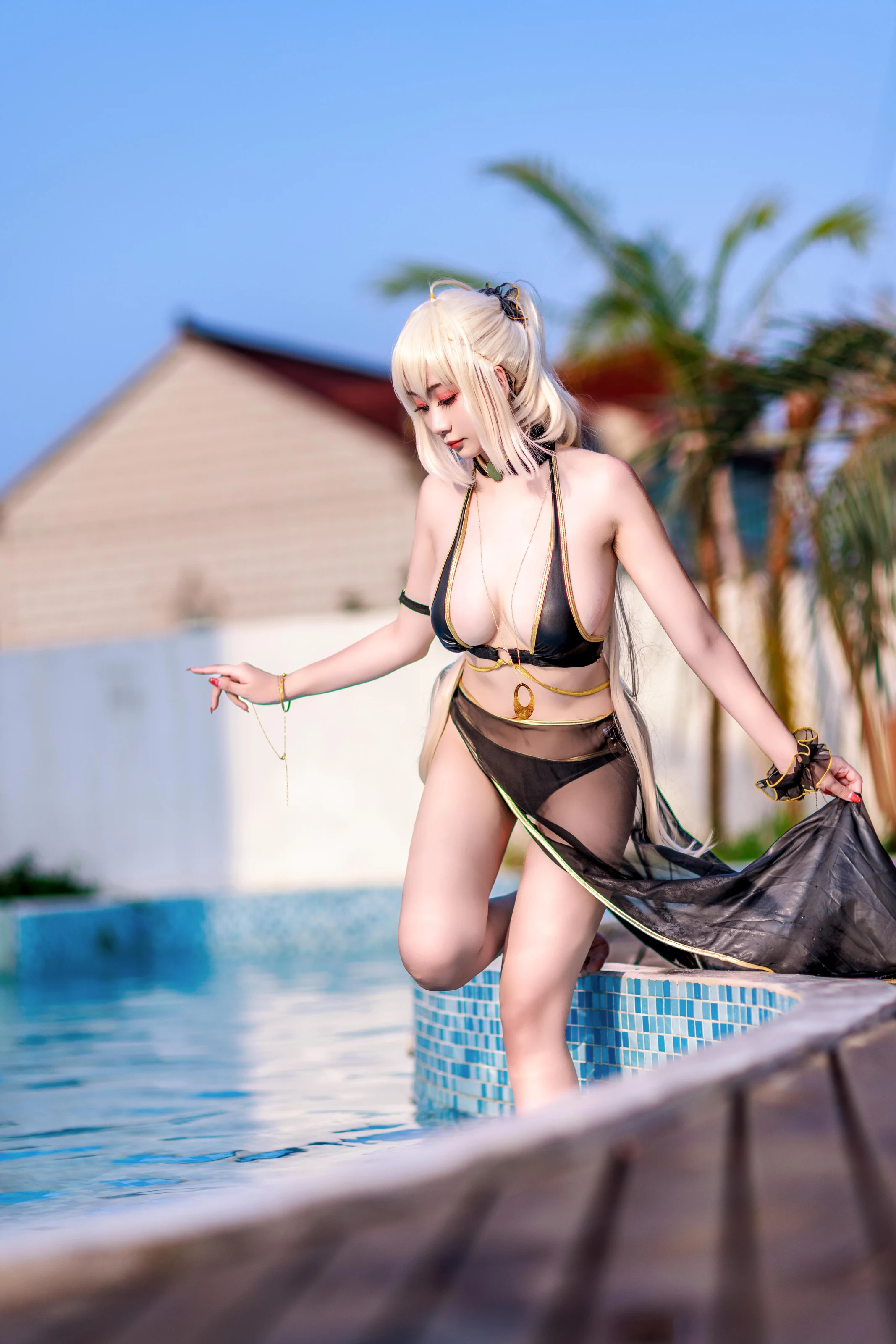 阿雪雪 – FGO 黑贞泳装 [84P]|图集秀