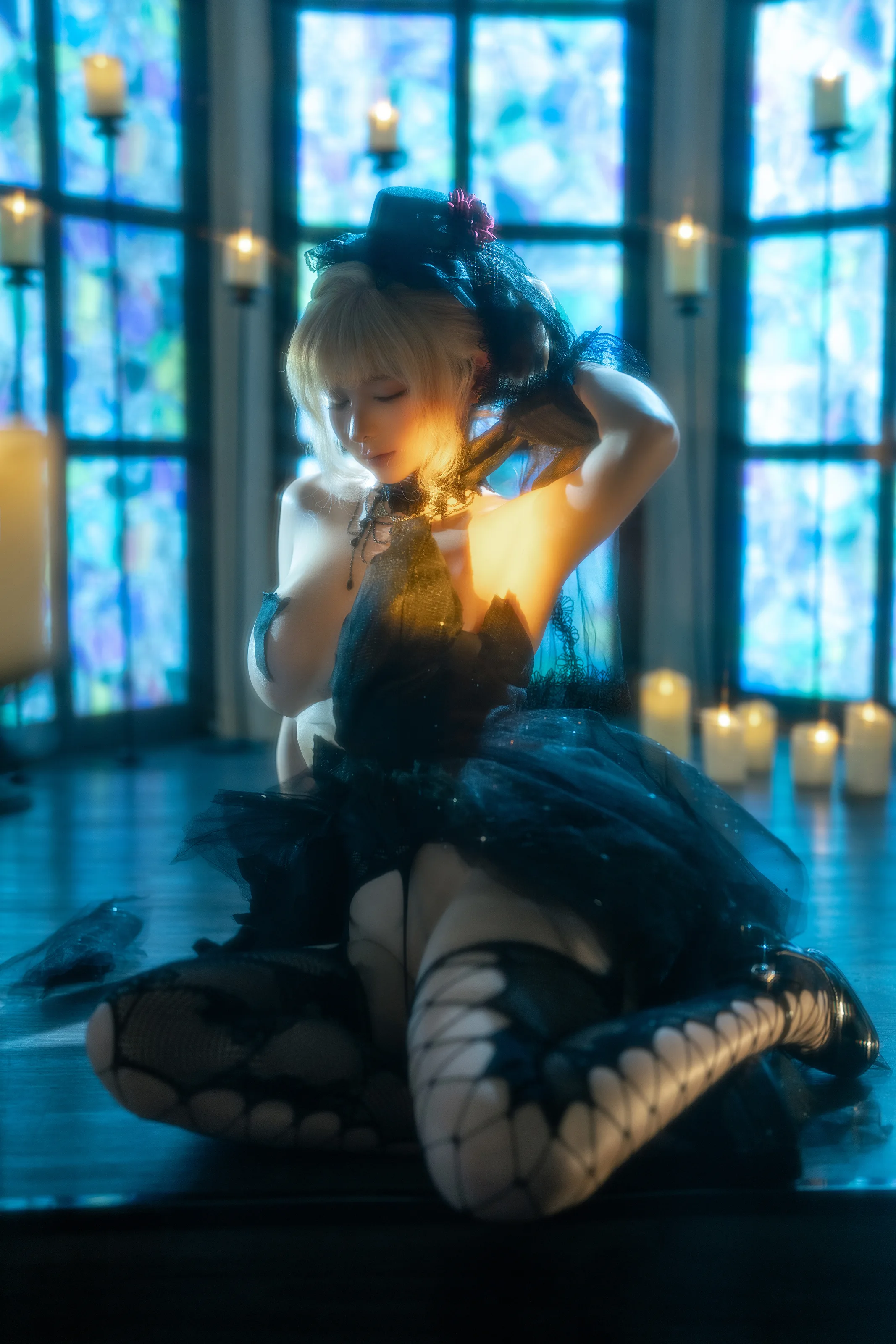 蠢沫沫 - 黑婚纱 [37P]|图集秀