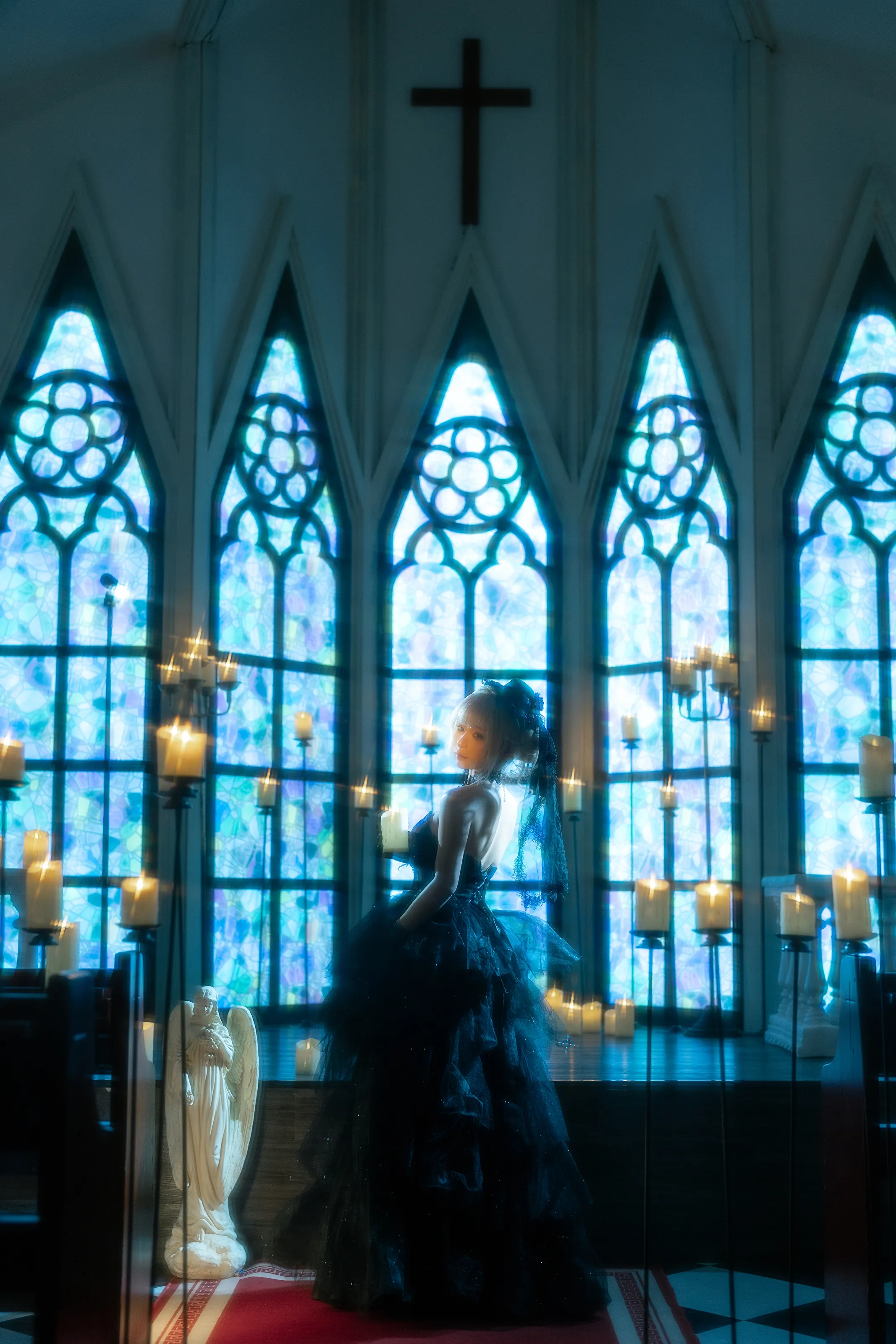 蠢沫沫 – 黑婚纱 [37P]插图1