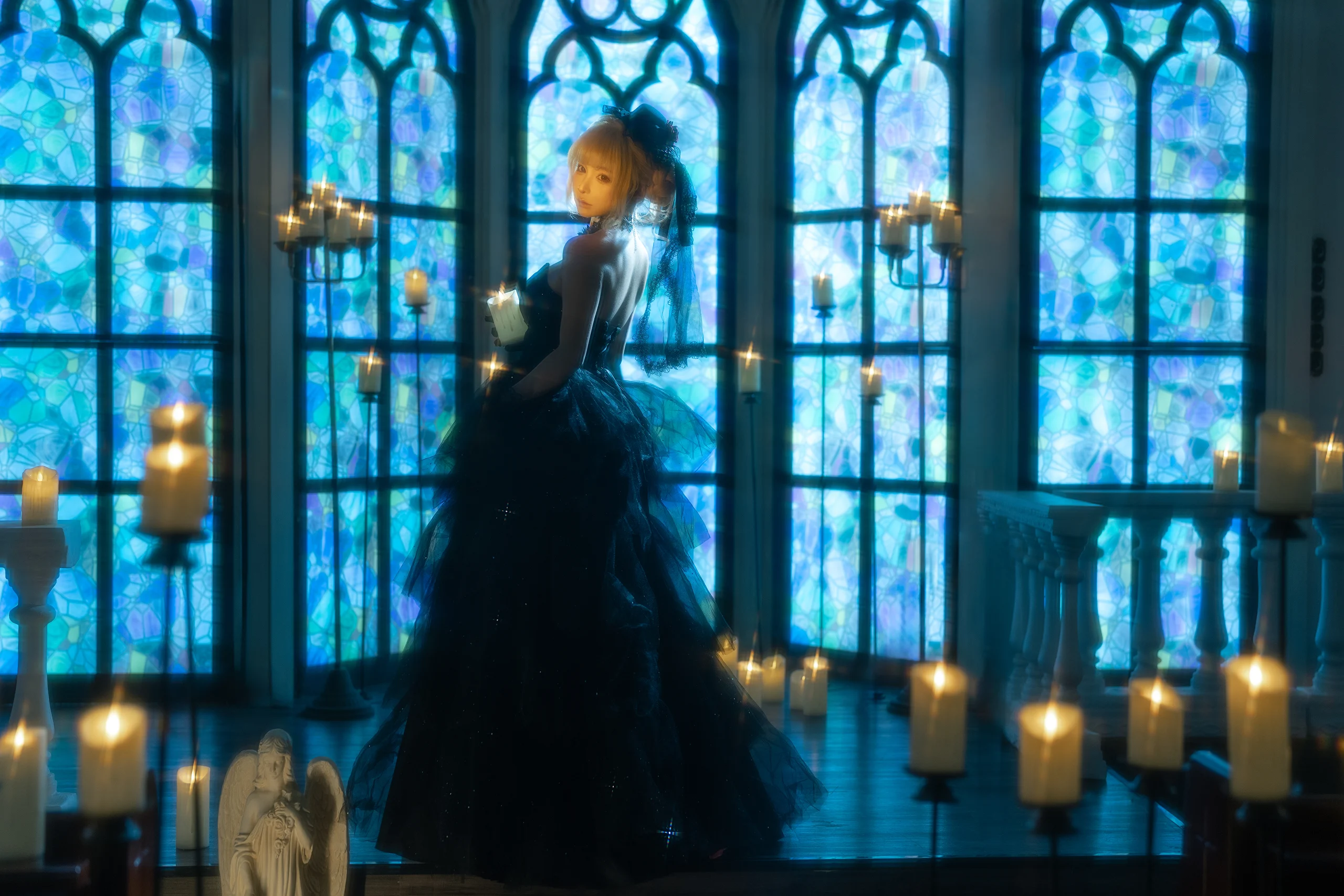 蠢沫沫 – 黑婚纱 [37P]插图2