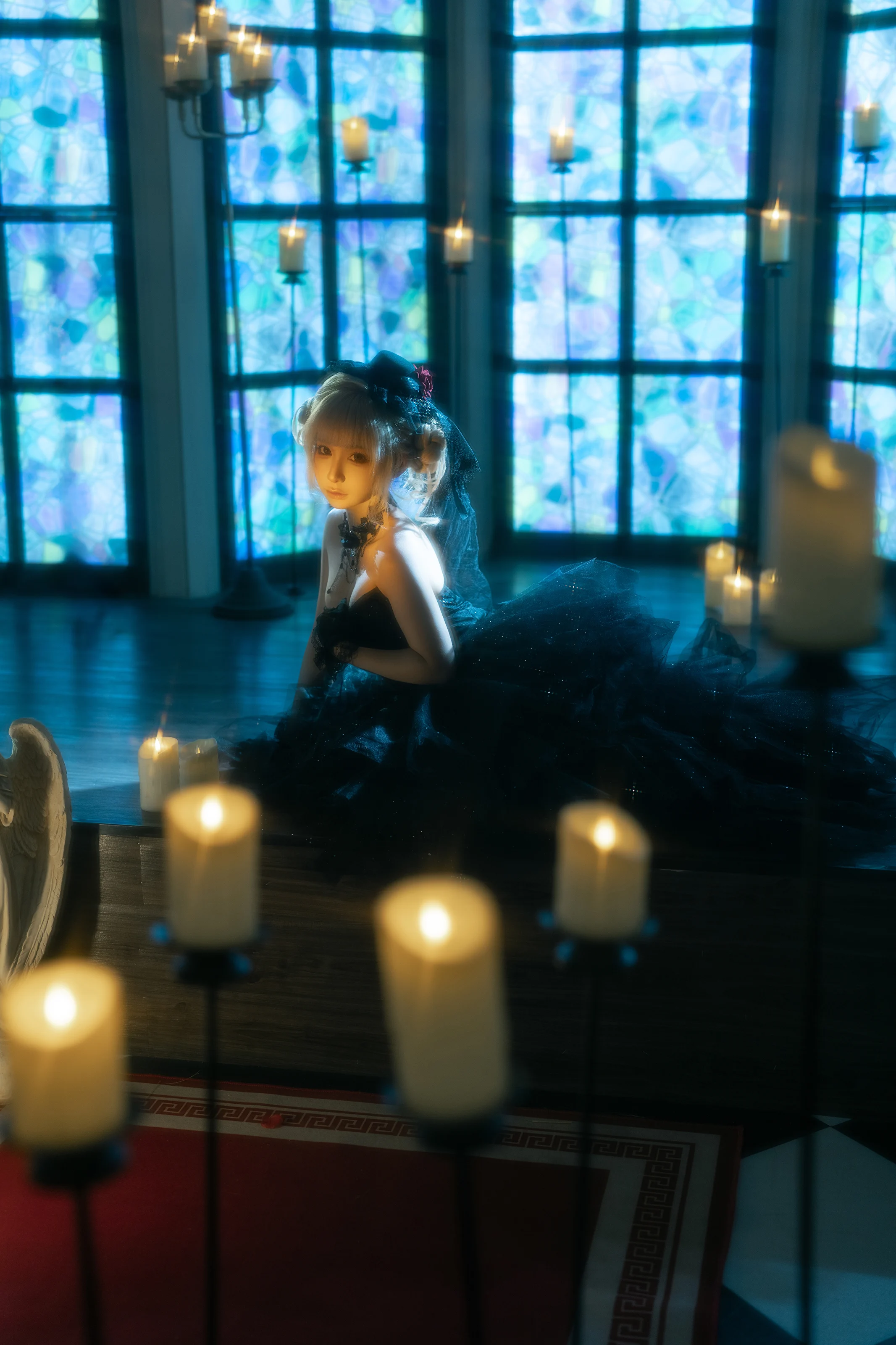 蠢沫沫 – 黑婚纱 [37P]插图5