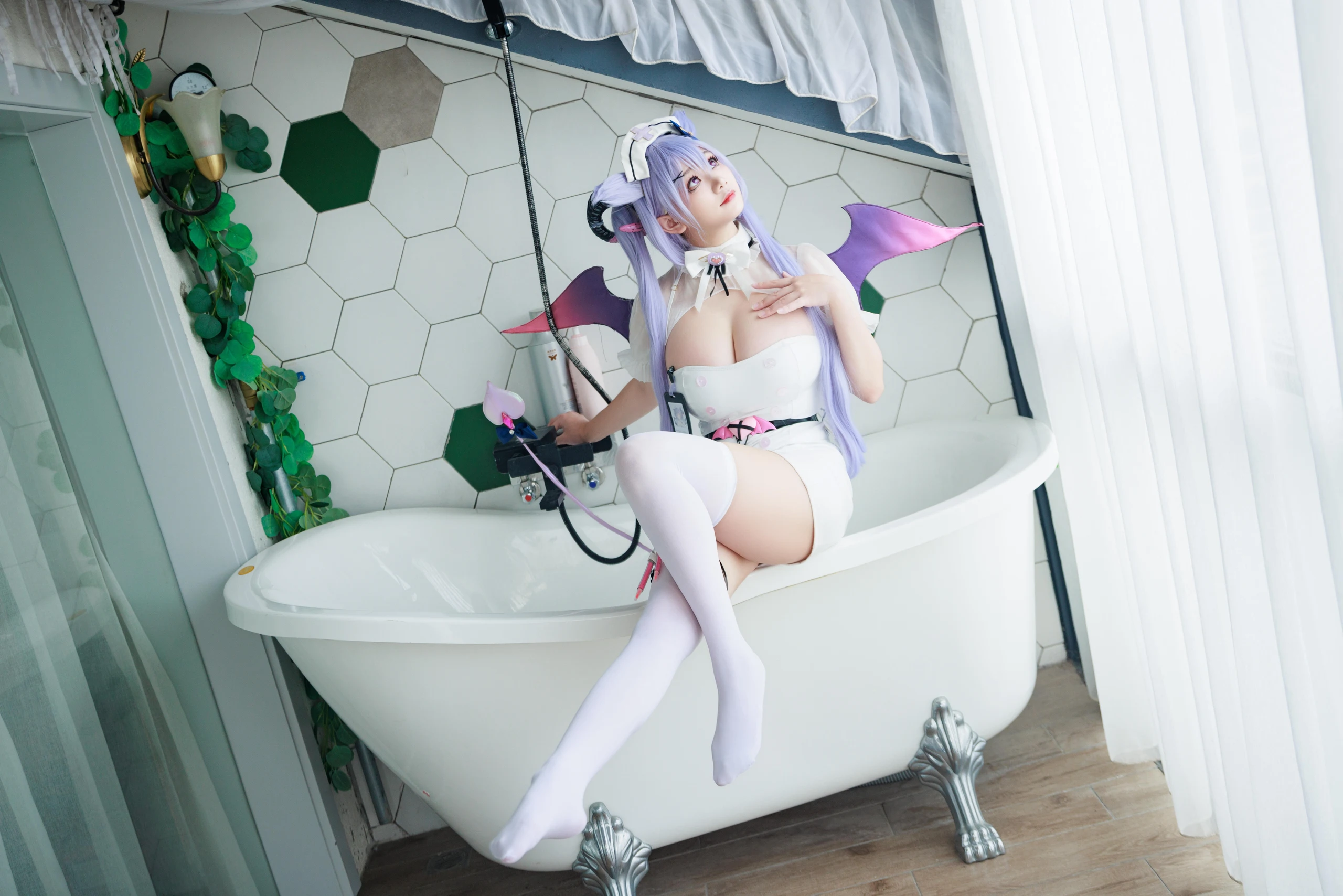 阿雪雪 – 原神 刻晴魅魔护士 [100P]插图4