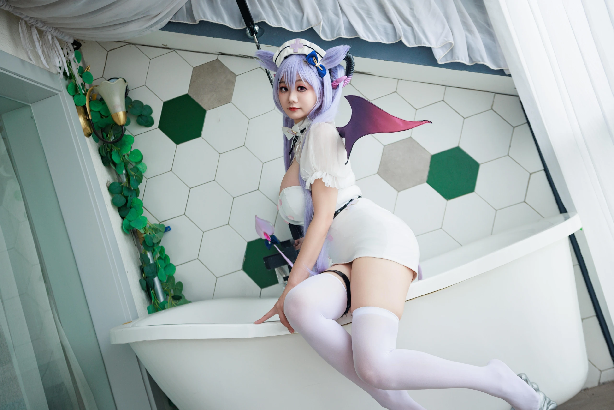 阿雪雪 – 原神 刻晴魅魔护士 [100P]插图5