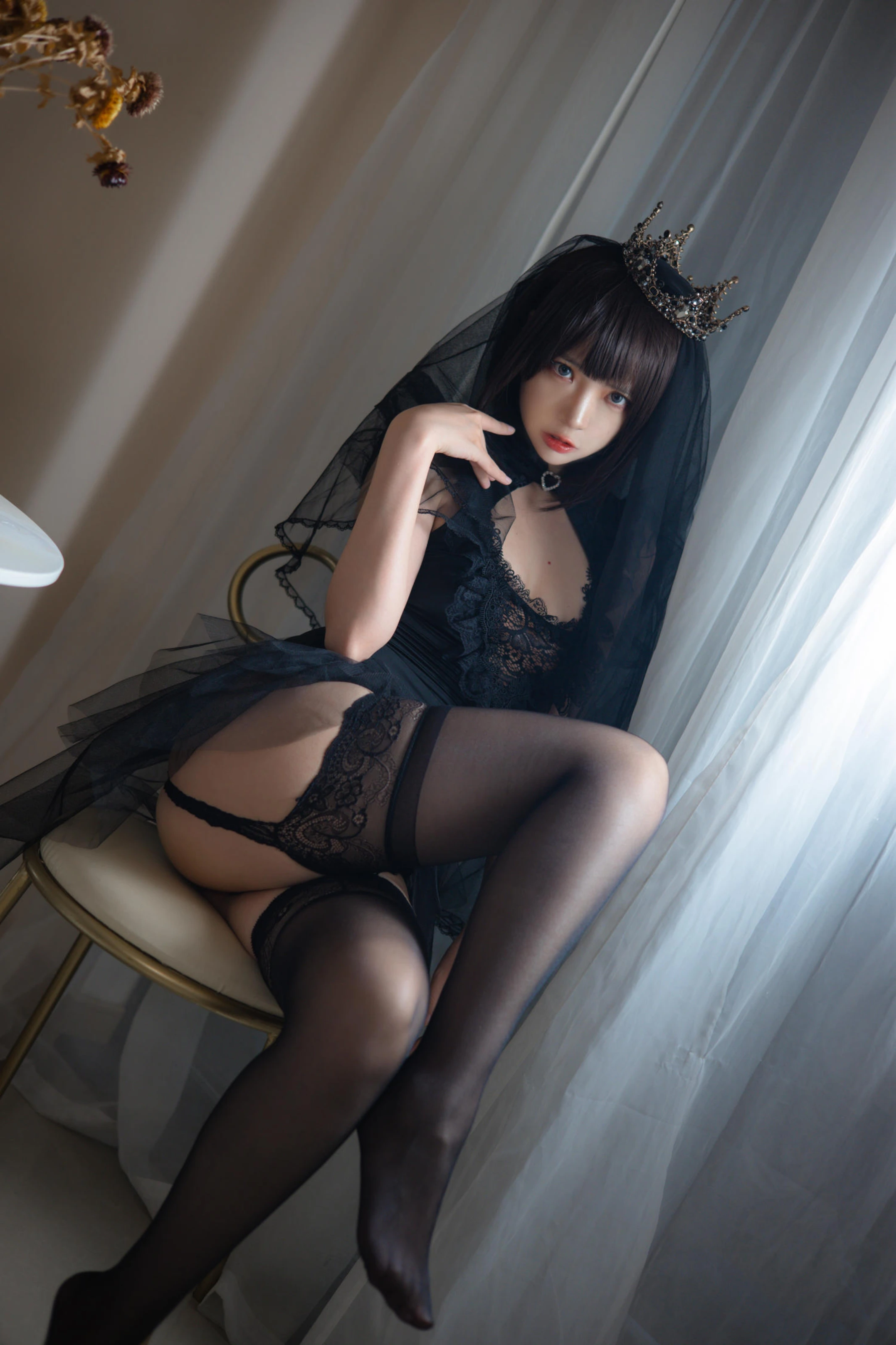 疯猫ss - 黑色婚纱 [40P]|图集秀