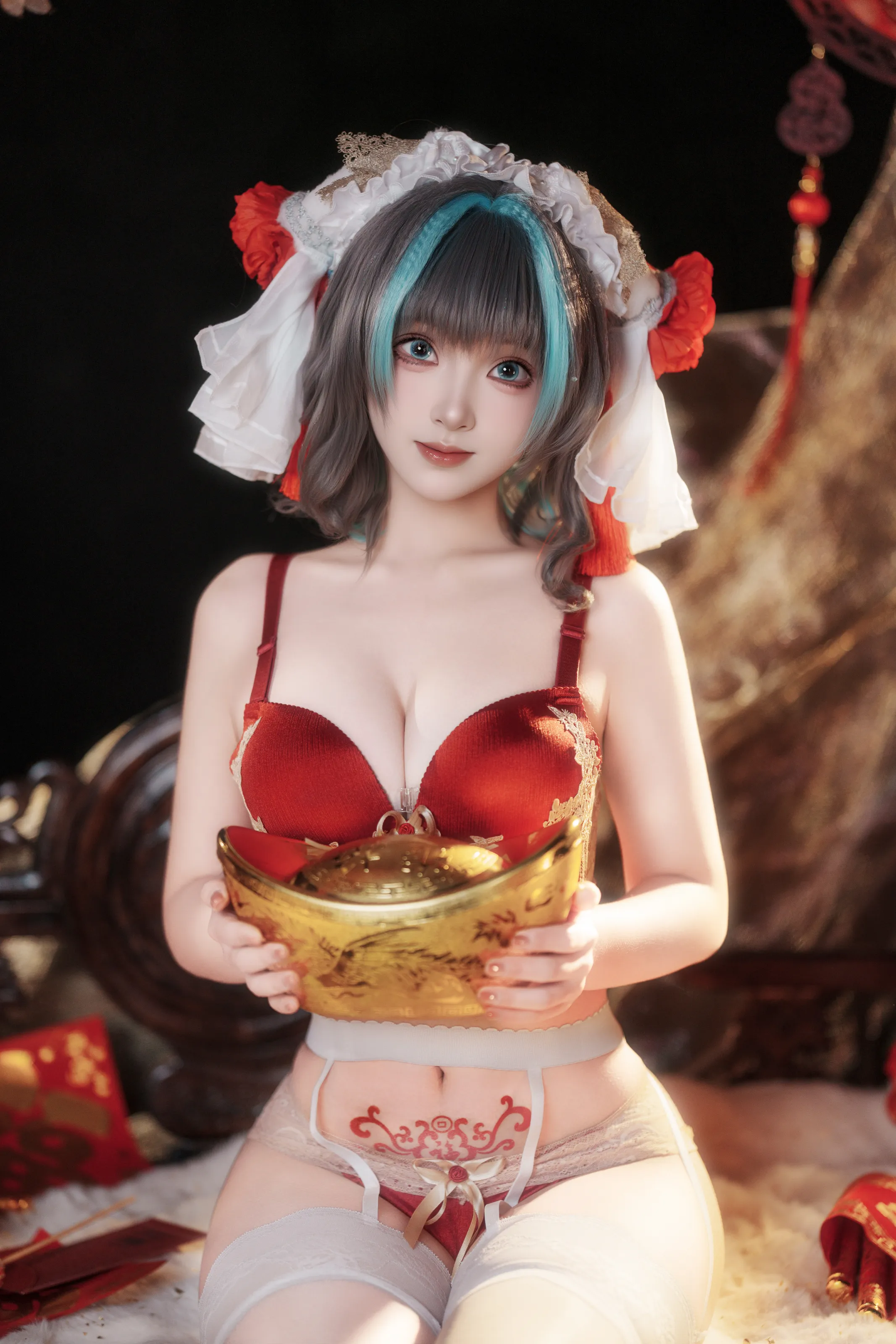 ♈ Bangni邦尼 – 碧蓝航线 柴郡新春旗袍 【81P】【丽人丝语】