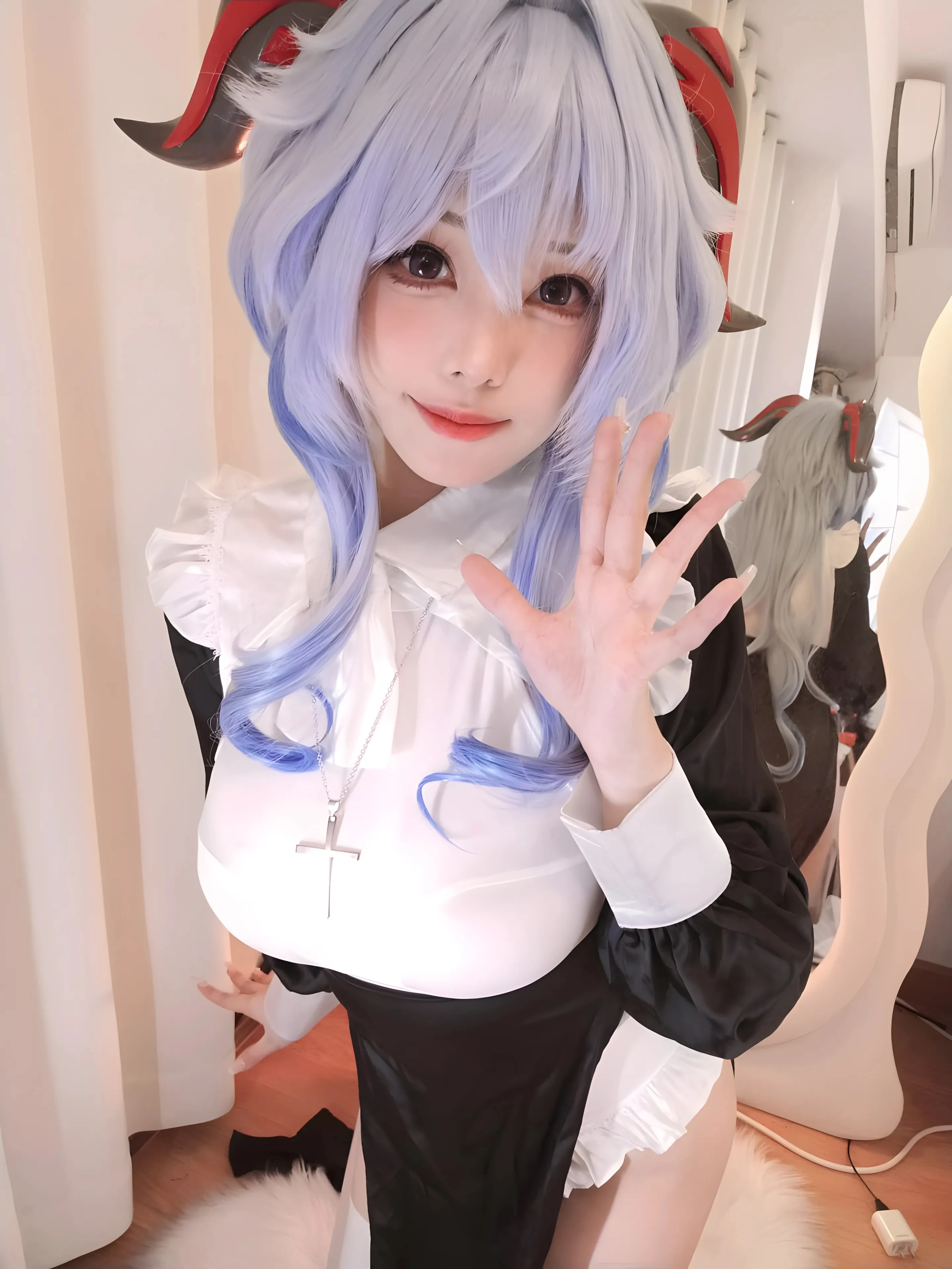 蜜汁猫裘 – 原神 甘雨修女 [39P]插图3