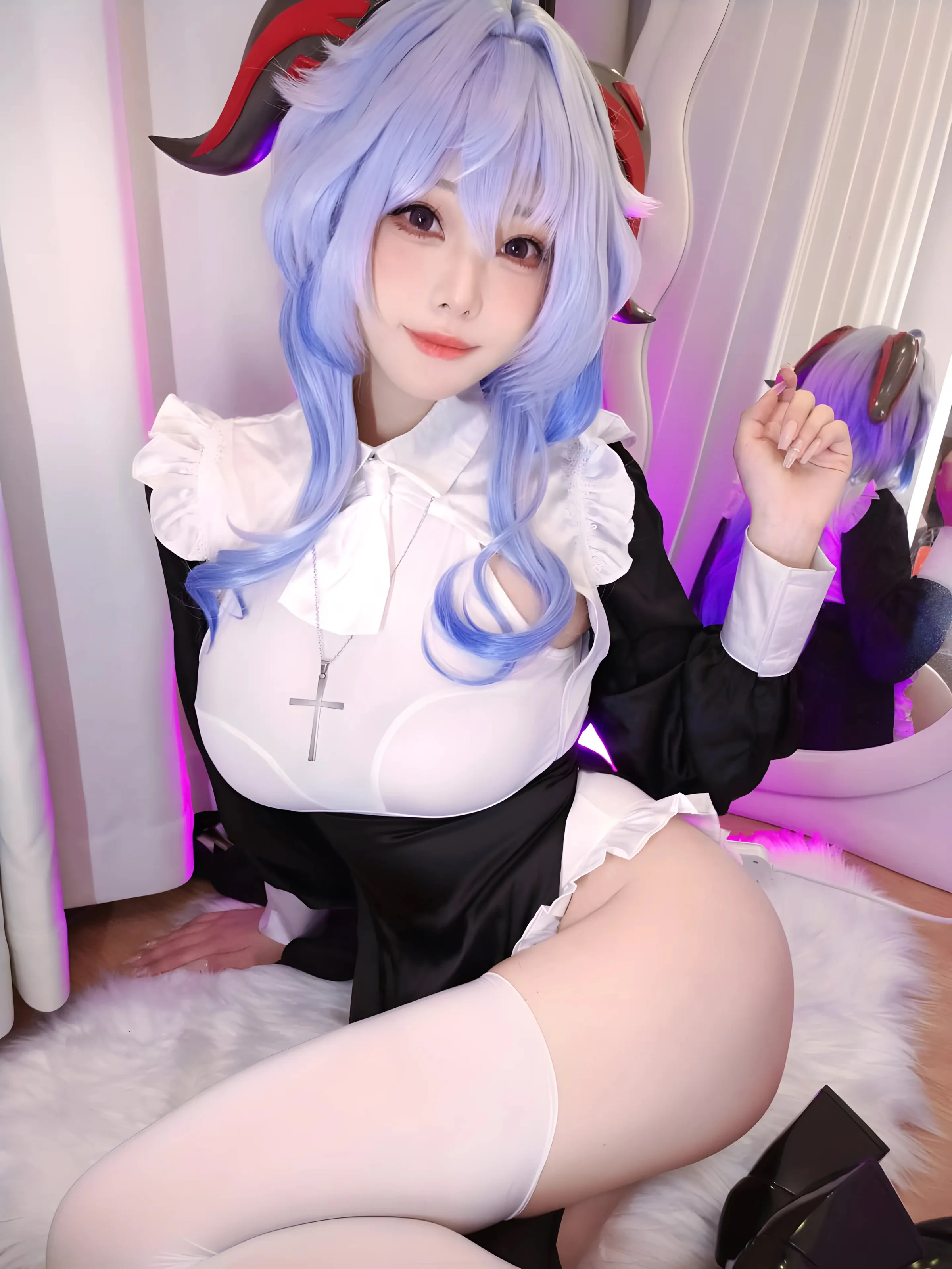 蜜汁猫裘 – 原神 甘雨修女 [39P]插图4