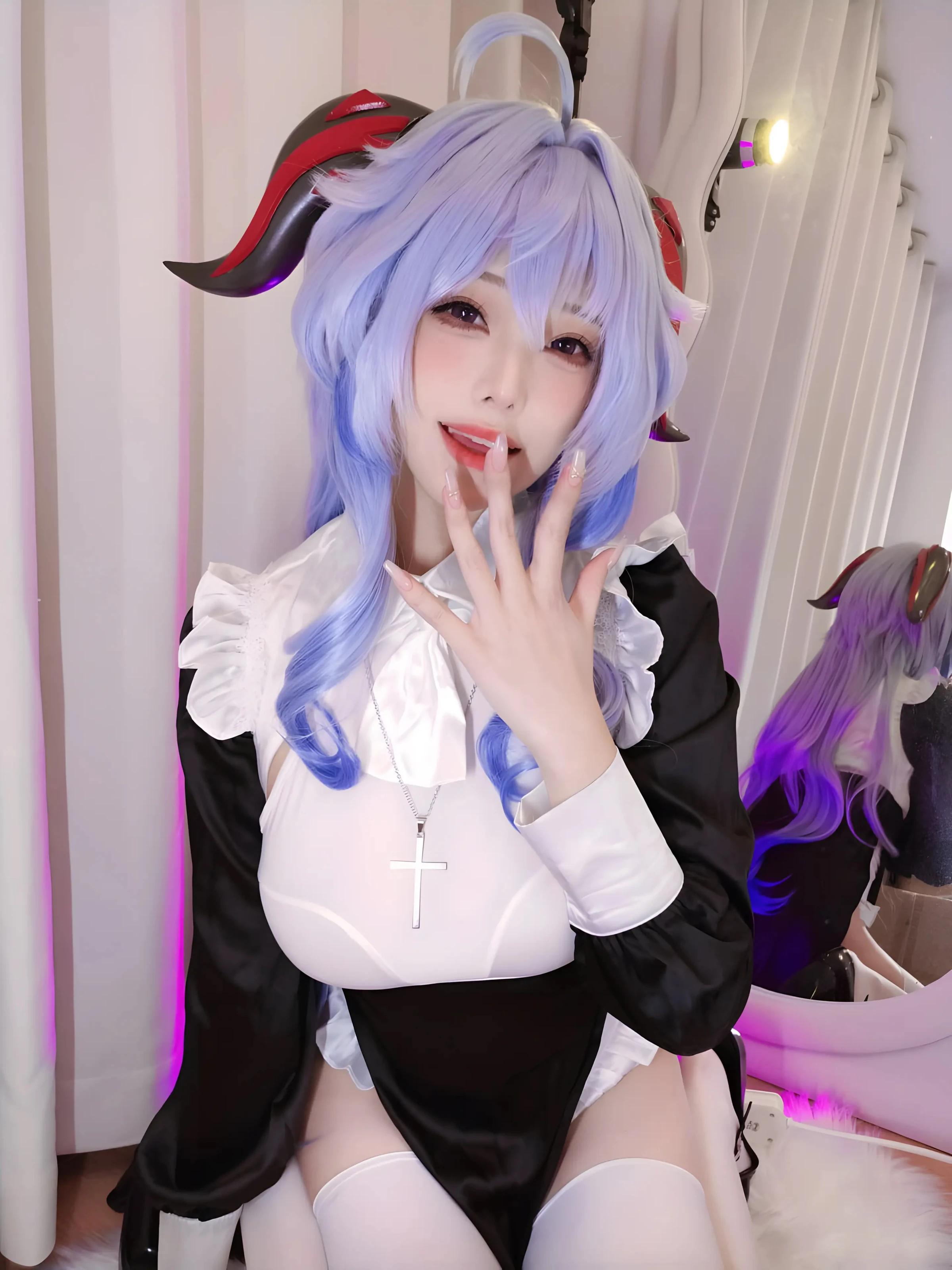 蜜汁猫裘 – 原神 甘雨修女 [39P]插图5