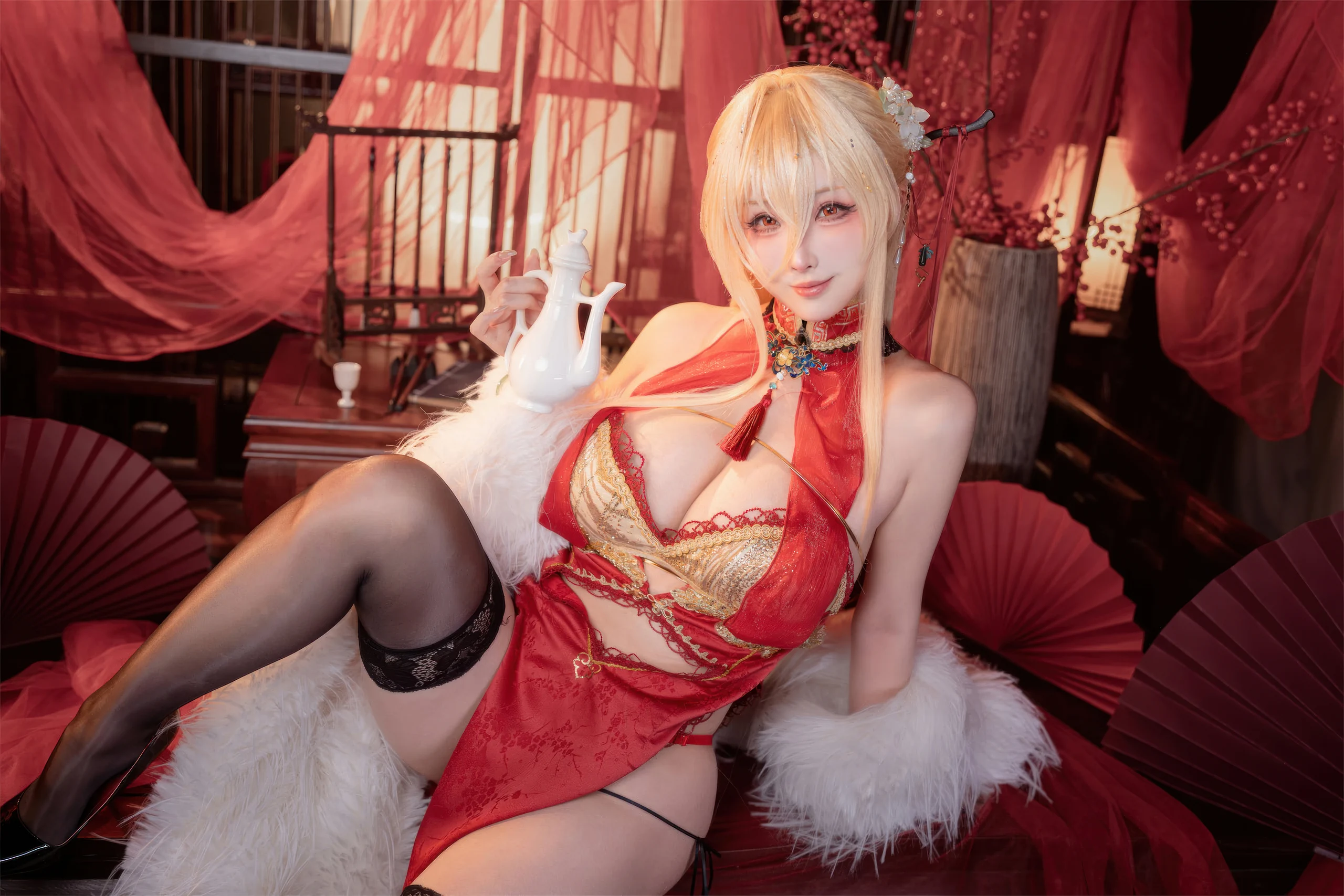 rioko凉凉子 -碧蓝航线 怨仇旗袍·杯盏盈芳华[25P]插图5