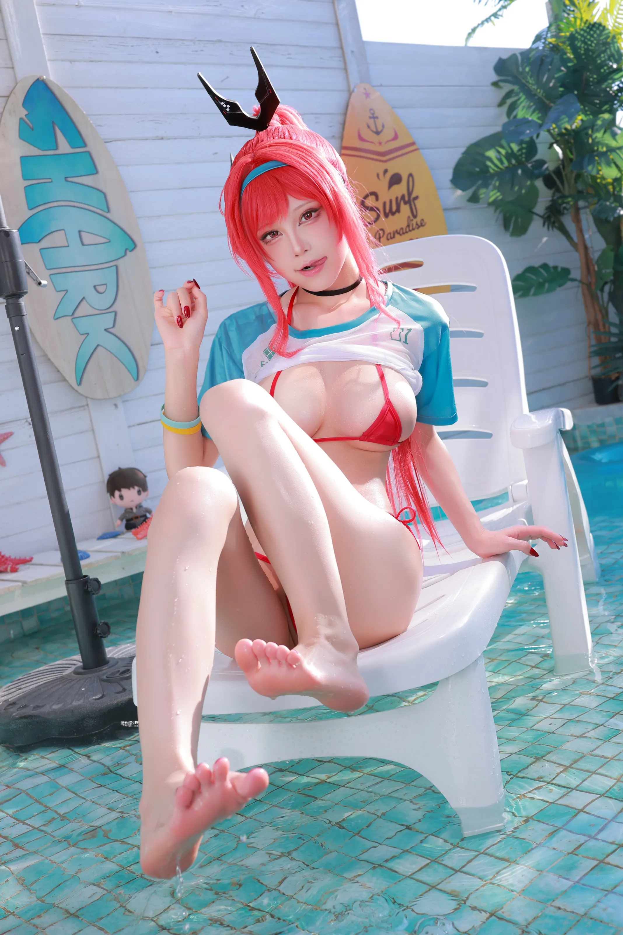 水淼Aqua – 拉毗小红帽泳装（胜利女神：妮姬）[80P]插图4