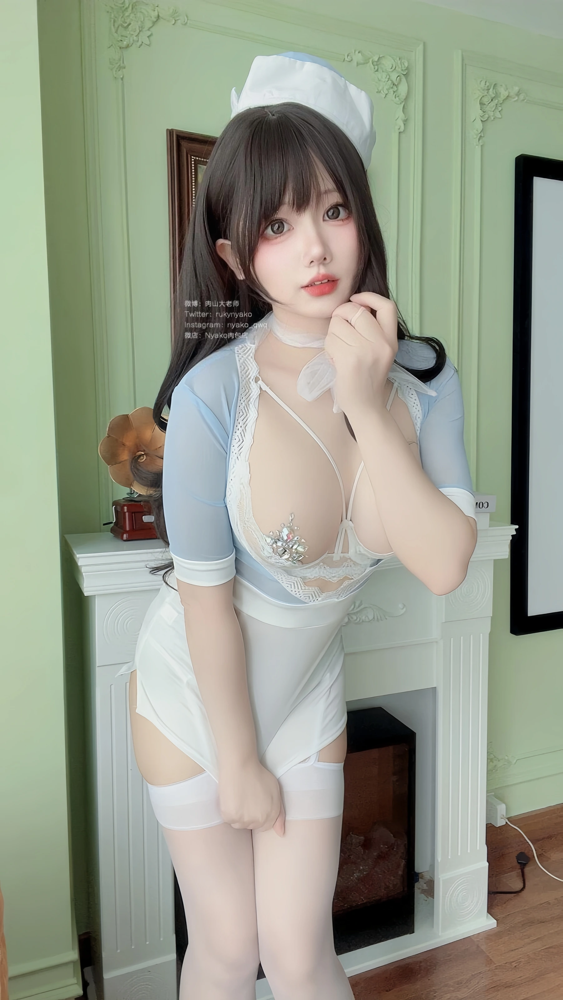 Nyako喵子 – 自撮り36 性感蓝白 [49P]插图6