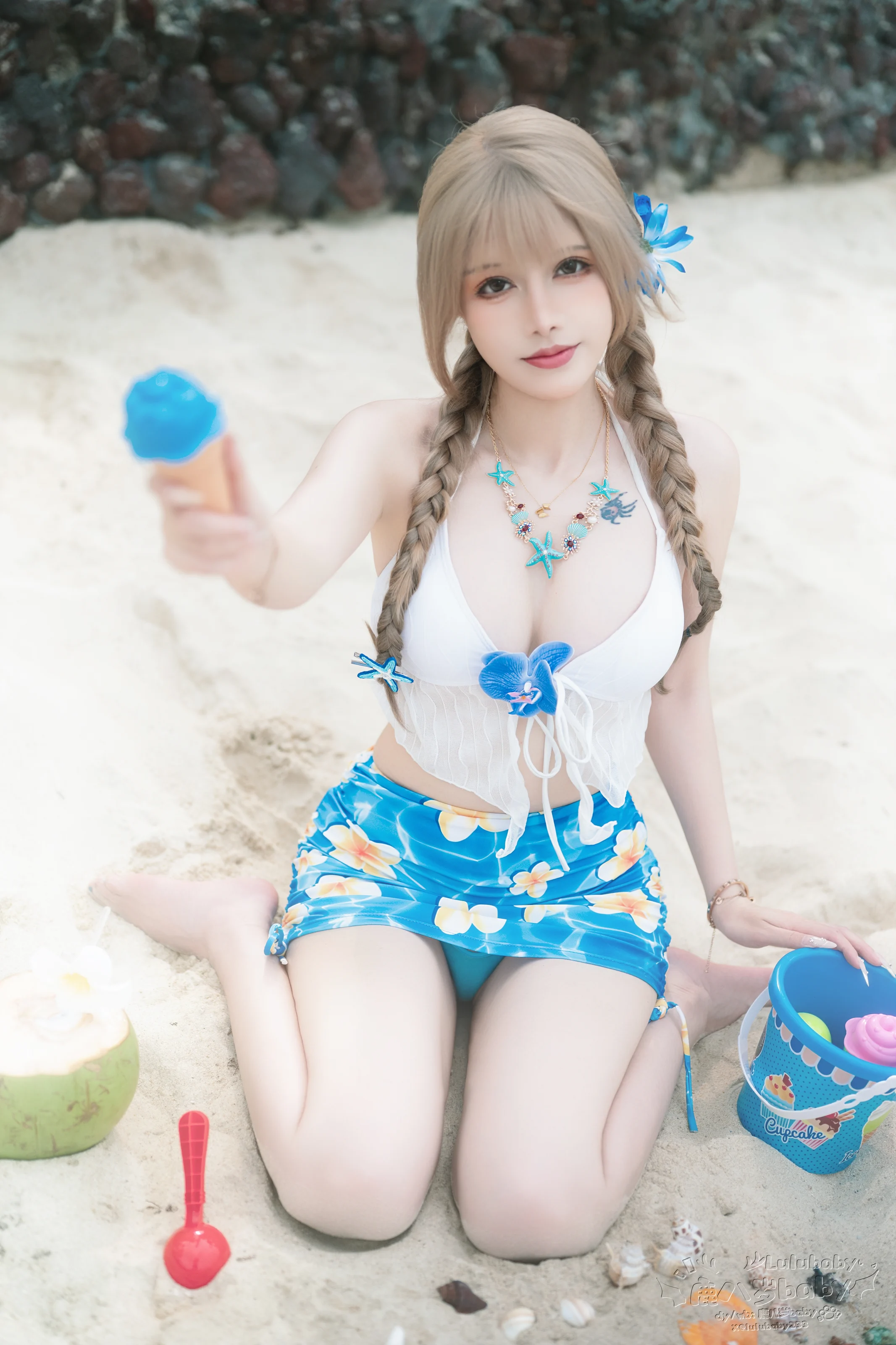 鹿八岁baby – 蓝色泳衣 [40P]插图2