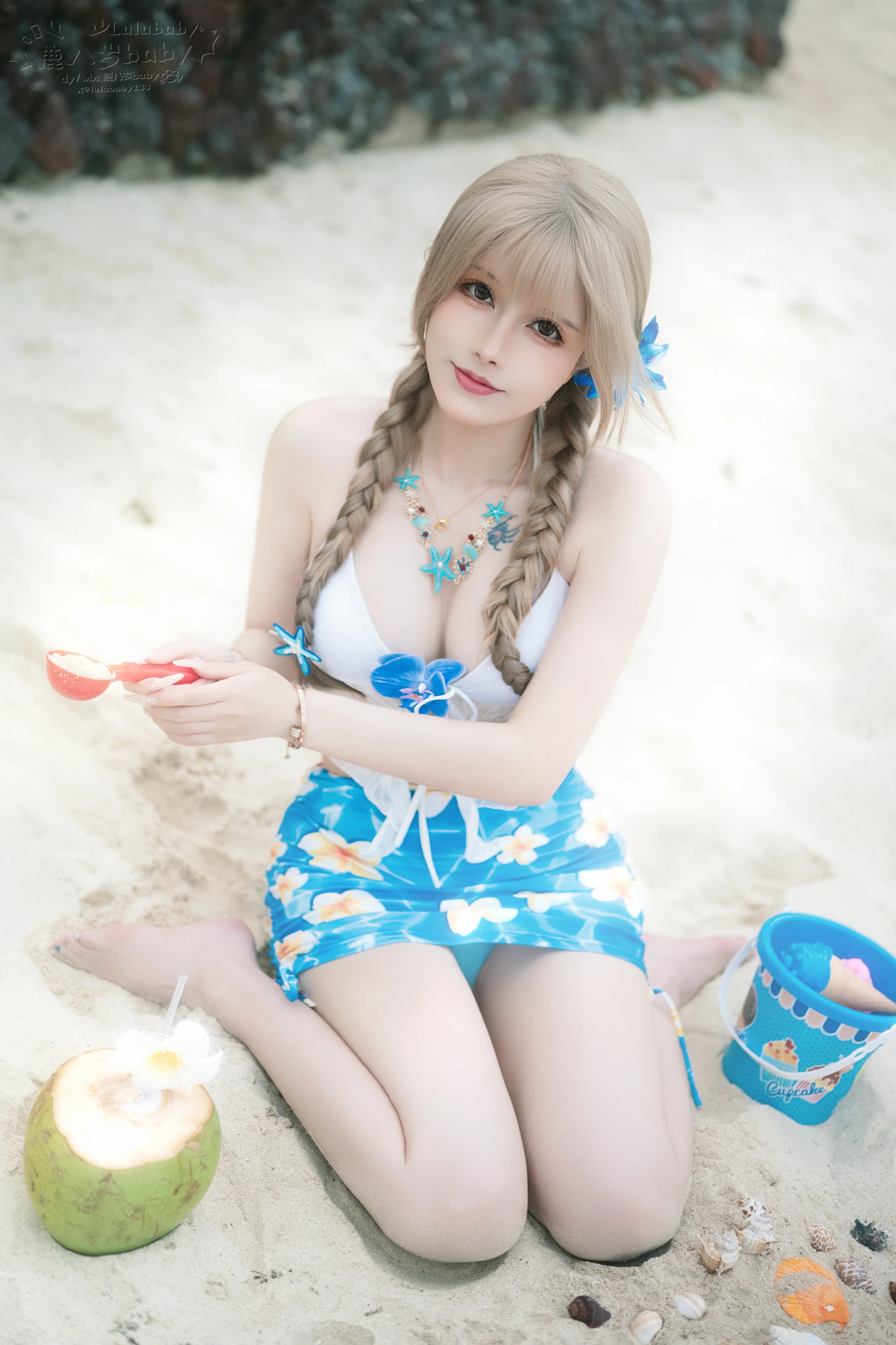 鹿八岁baby – 蓝色泳衣 [40P]插图4