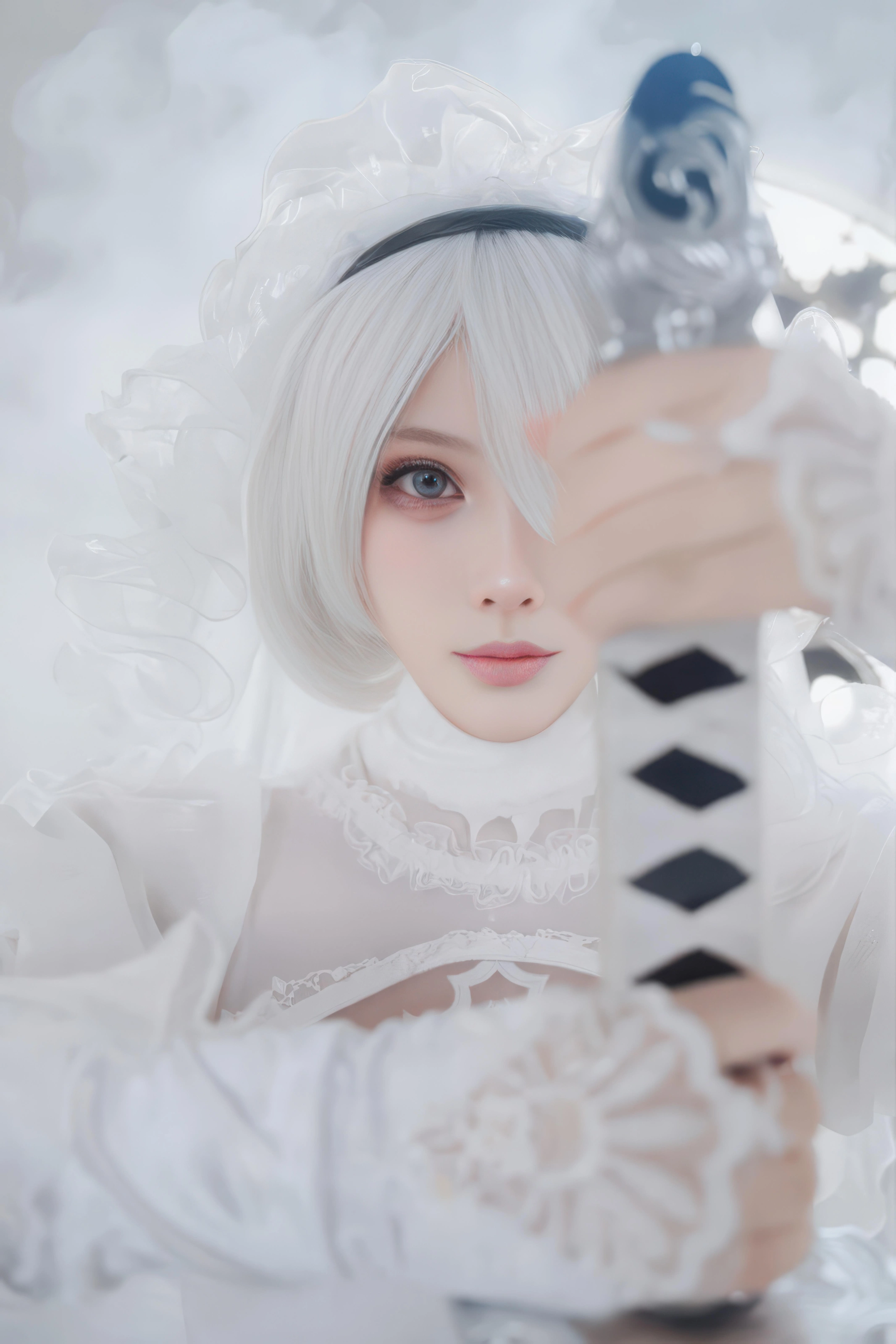 CatDemon喵崽（你的喵崽）- 尼尔 2B 纯白花嫁 [75P]插图1
