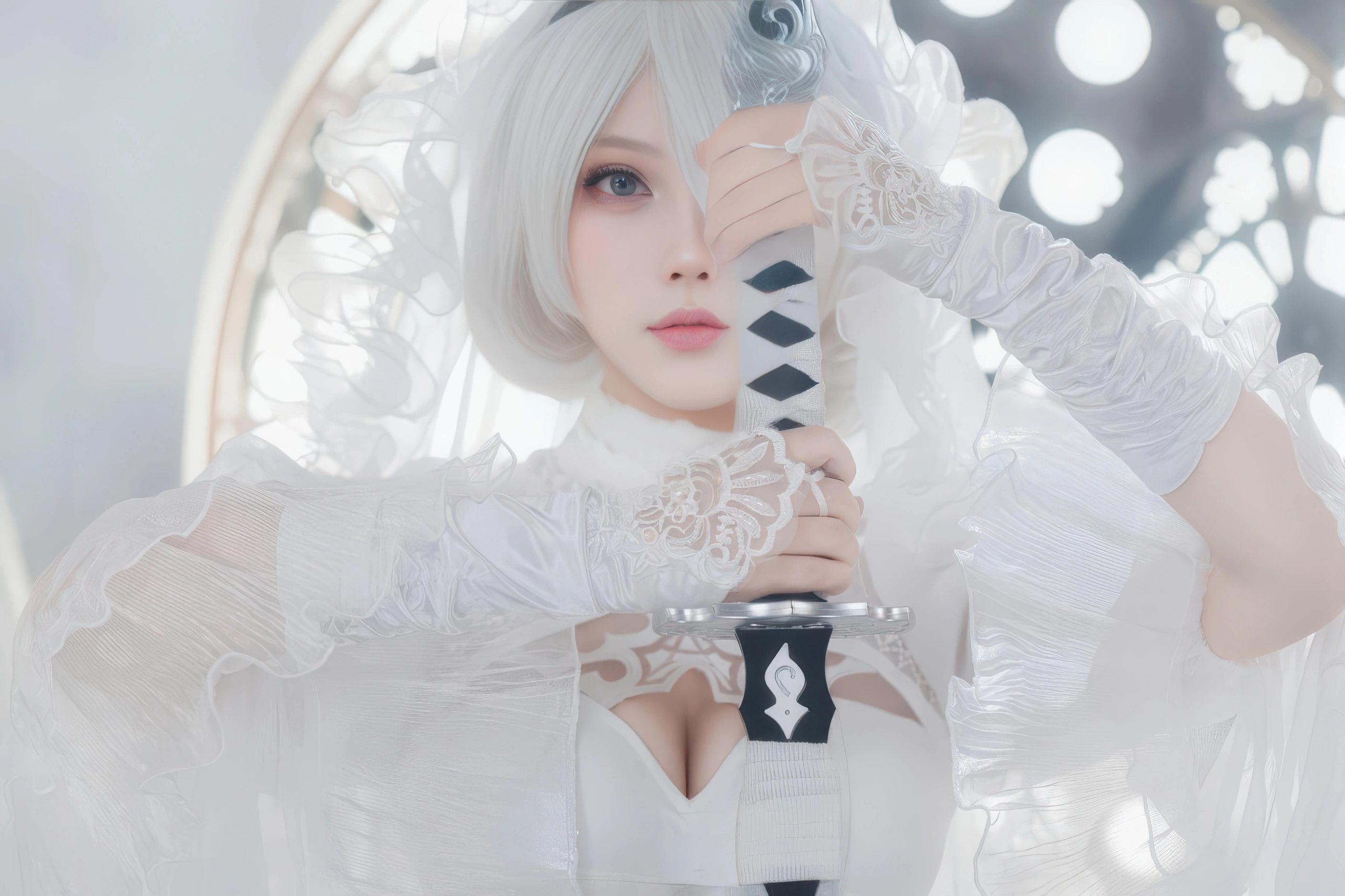 CatDemon喵崽（你的喵崽）- 尼尔 2B 纯白花嫁 [75P]插图2