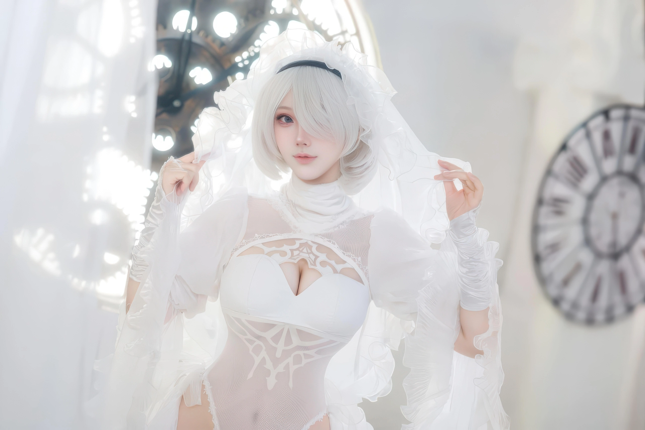 CatDemon喵崽（你的喵崽）- 尼尔 2B 纯白花嫁 [75P]插图3