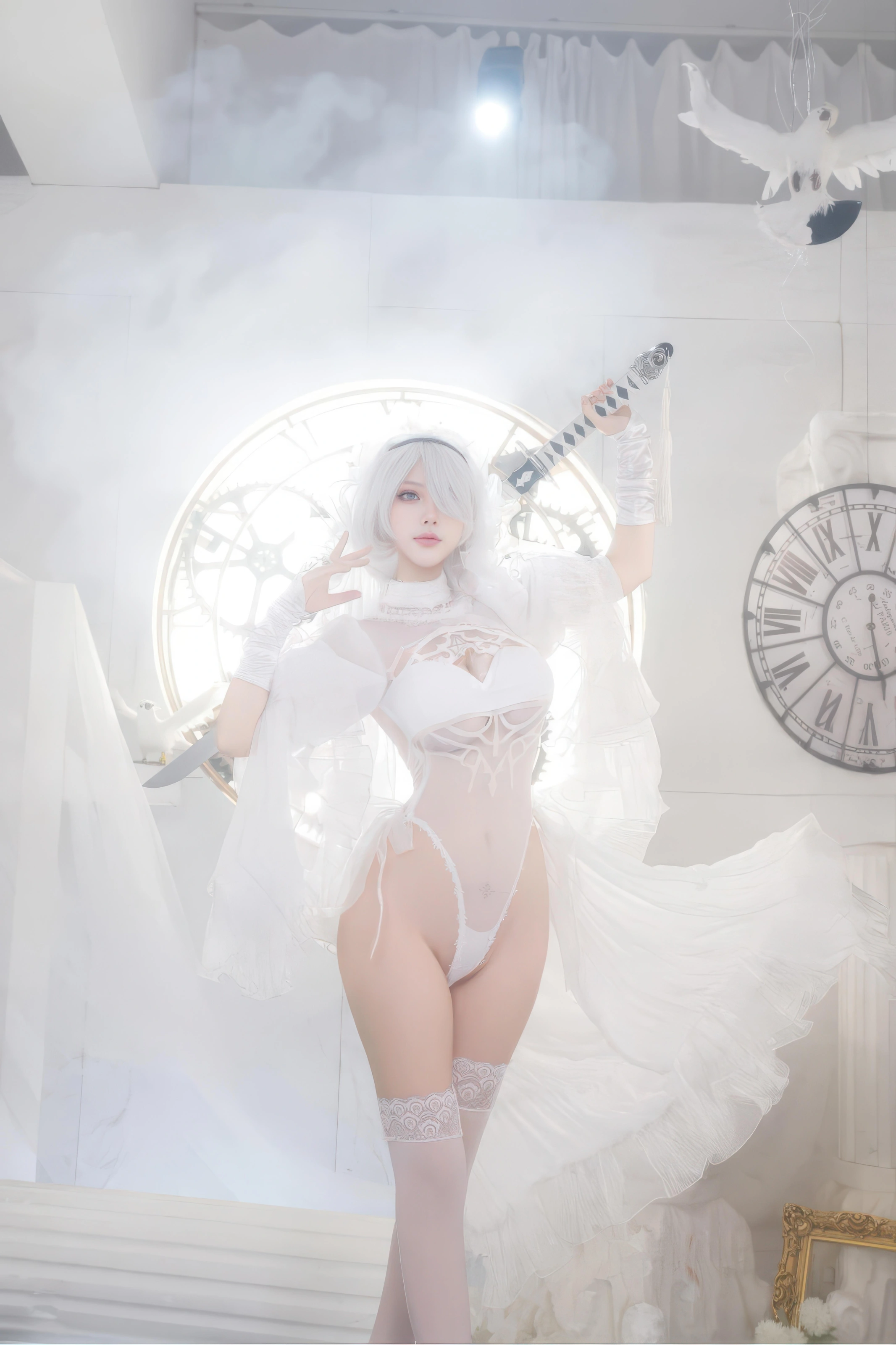 CatDemon喵崽（你的喵崽）- 尼尔 2B 纯白花嫁 [75P]插图4