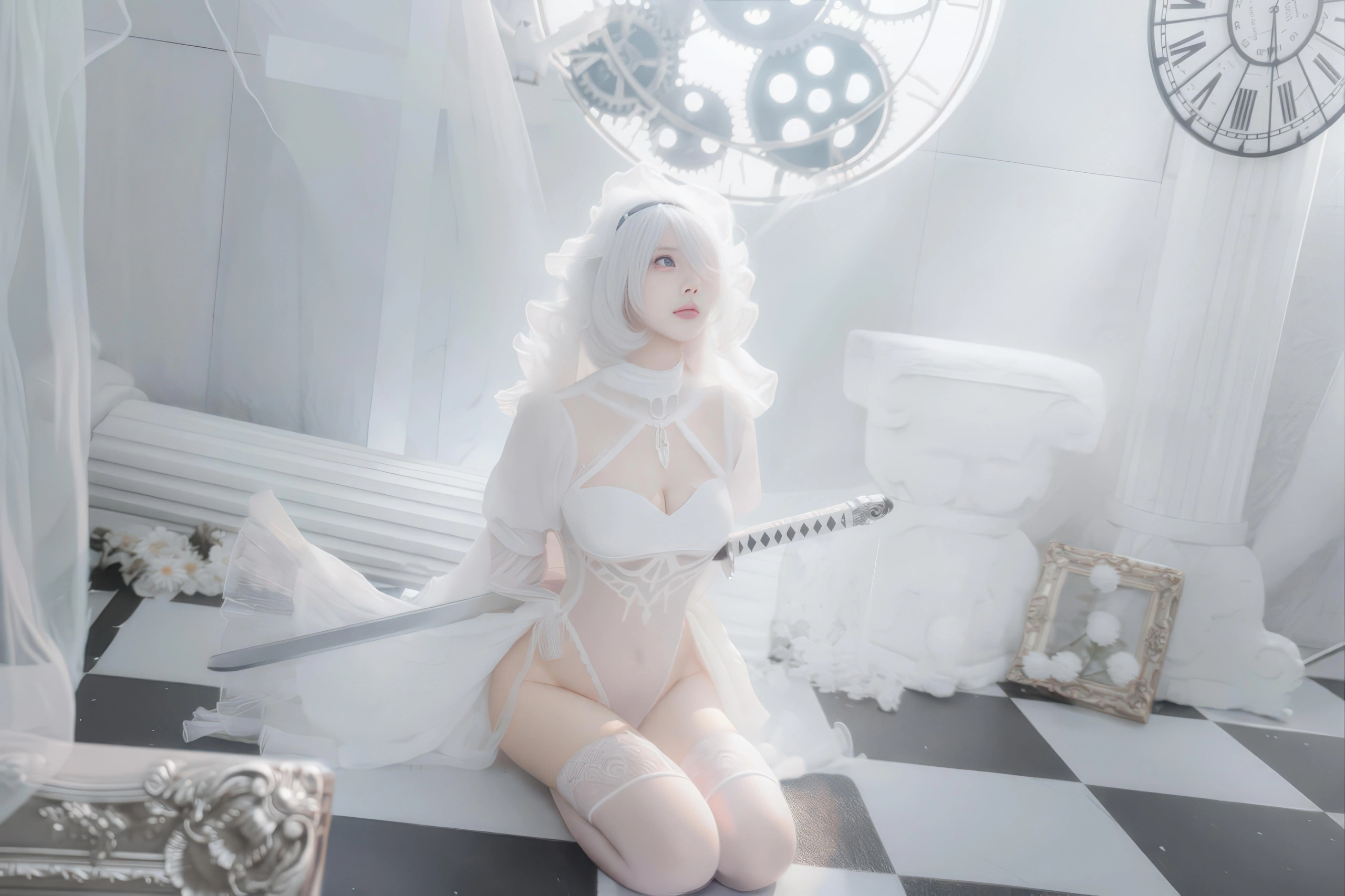 CatDemon喵崽（你的喵崽）- 尼尔 2B 纯白花嫁 [75P]插图5