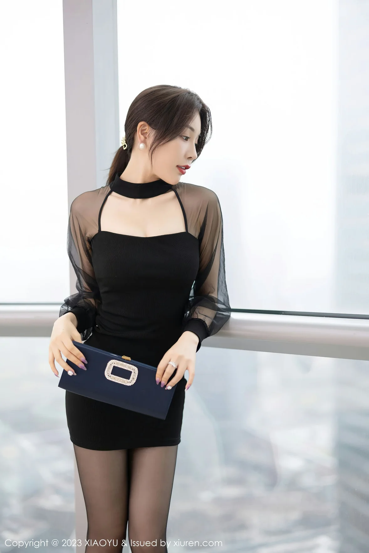 XIAOYU 语画 Vol.1067 徐莉芝Booty 黑色薄纱性感写真 [88P]插图2