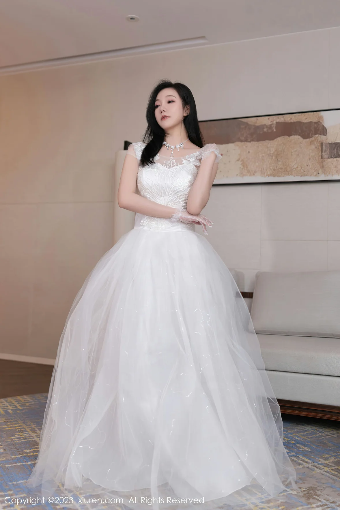 XiuRen 秀人 No.7201 安然anran 白色婚纱性感写真 [80P]插图6