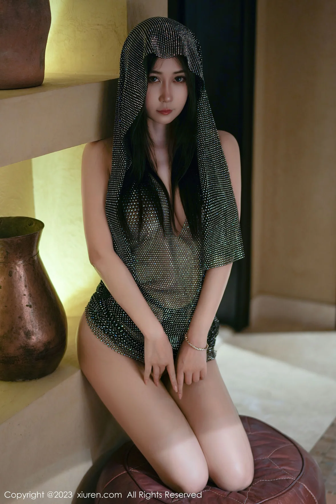 XiuRen 秀人 No.7003 laura阿姣 绿色轻透短裙写真 [71P]插图4