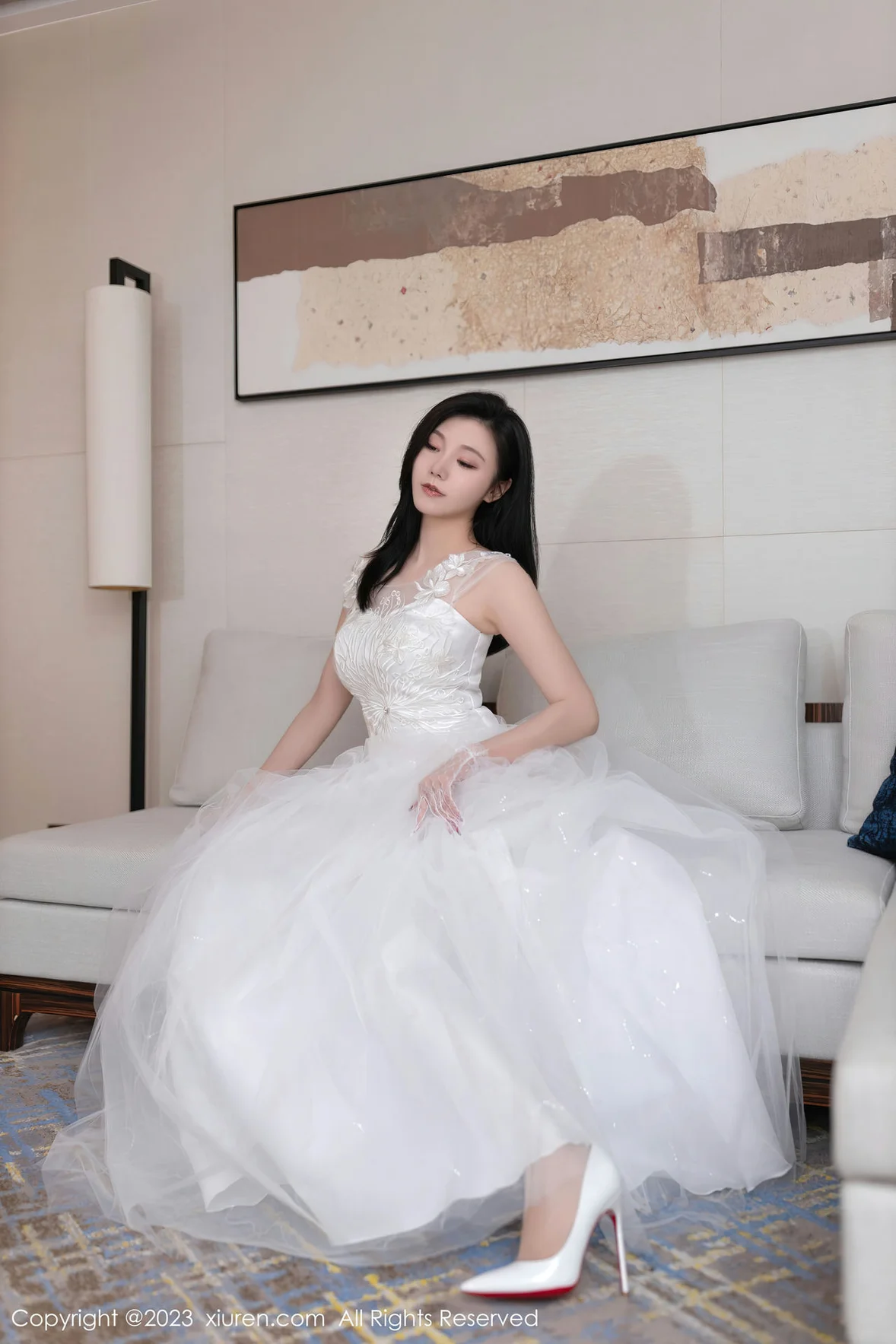 XiuRen 秀人 No.7201 安然anran 白色婚纱性感写真 [80P]插图4