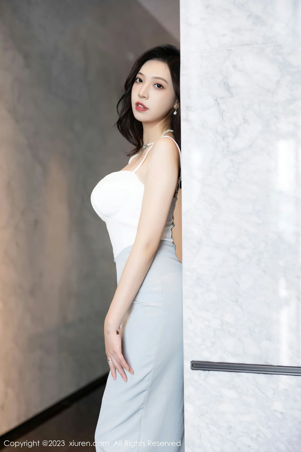 XiuRen 秀人 No.6898 郑颖姗Bev 白色蕾丝内衣性感写真 [83P]插图3