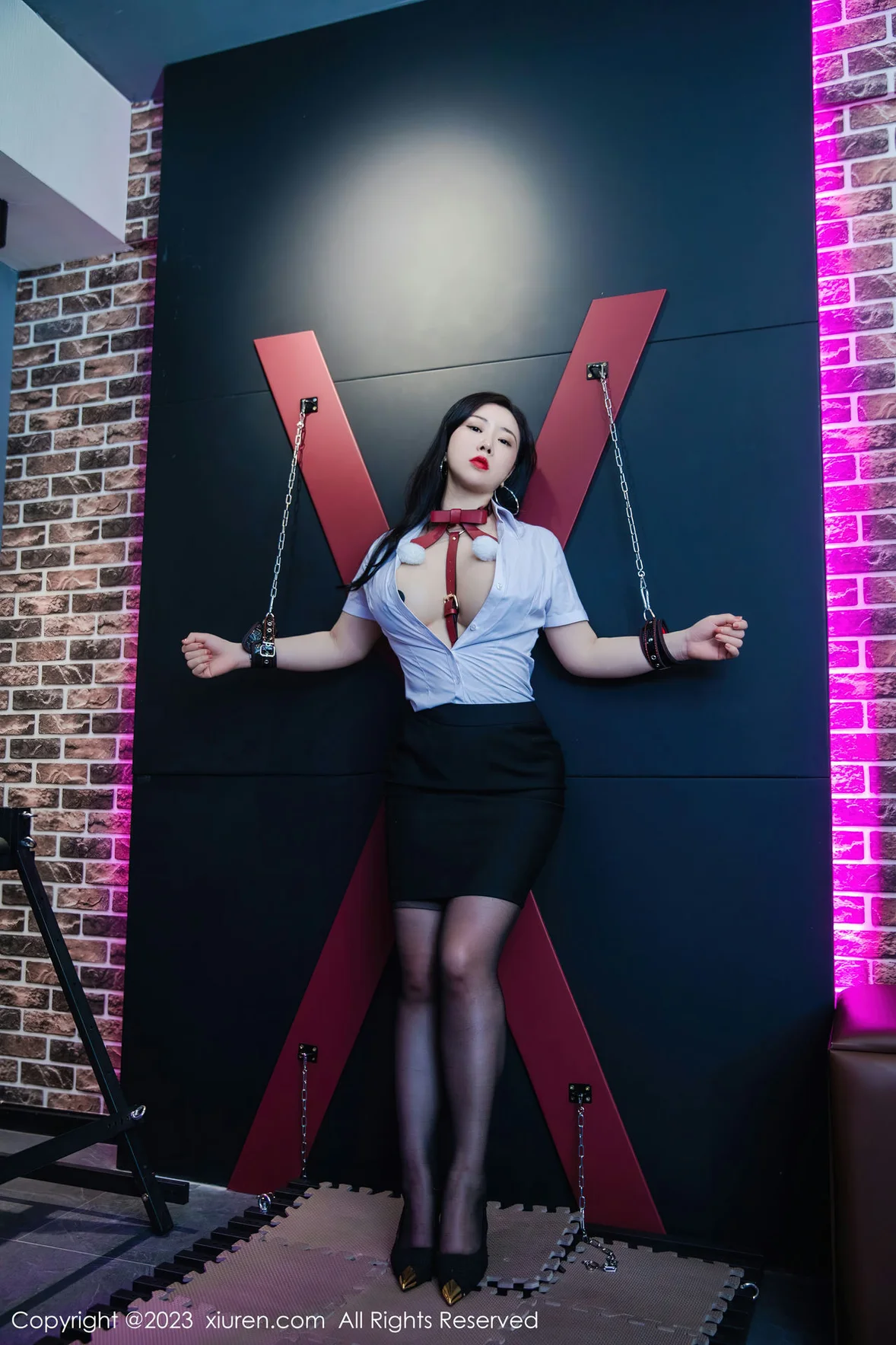 XiuRen 秀人 No.7267 王婉悠Queen 魅惑黑丝性感写真 [73P]插图6