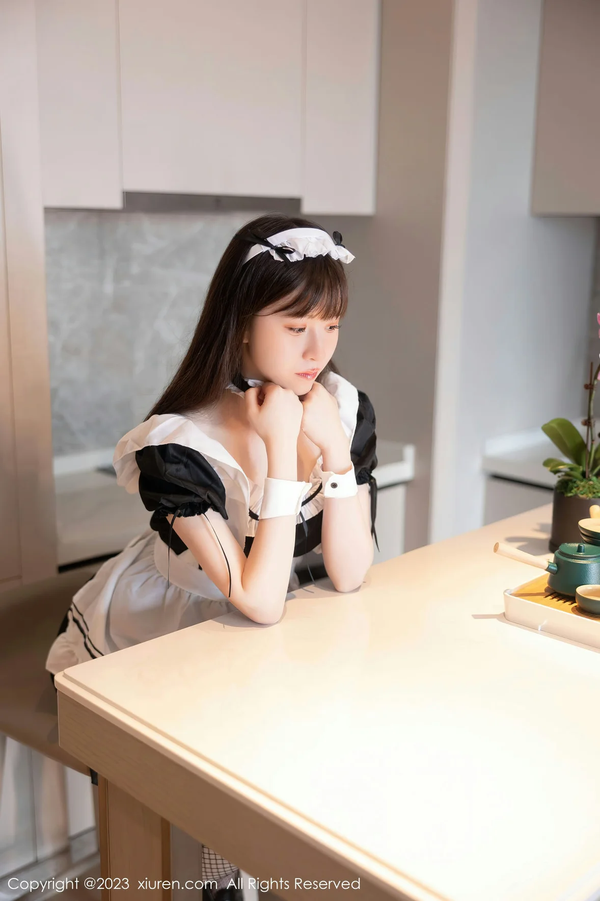 XiuRen 秀人 No.7034 林悠悠 黑色女仆性感写真 [85P]插图7