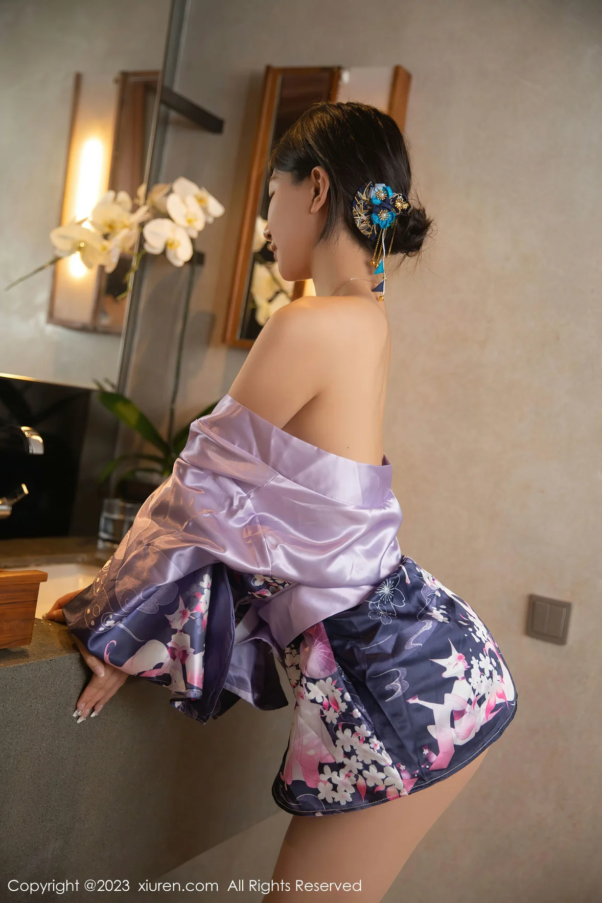 XiuRen 秀人 No.7109 808 熊小诺 日式紫色和服巴厘岛旅拍 [71P]插图5