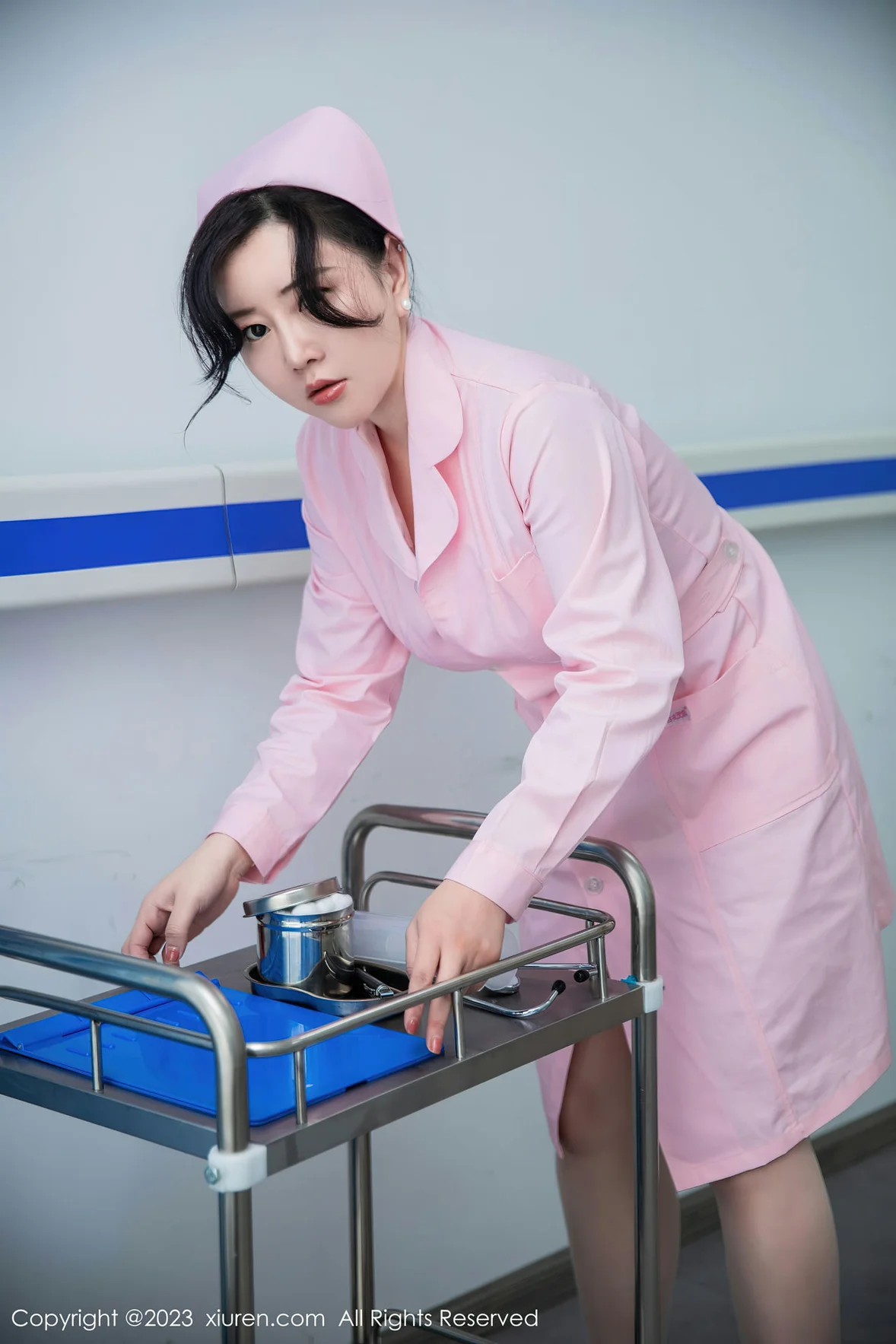 XiuRen 秀人 No.7199 王婉悠Queen 粉色情趣护士性感写真 [82P]插图2